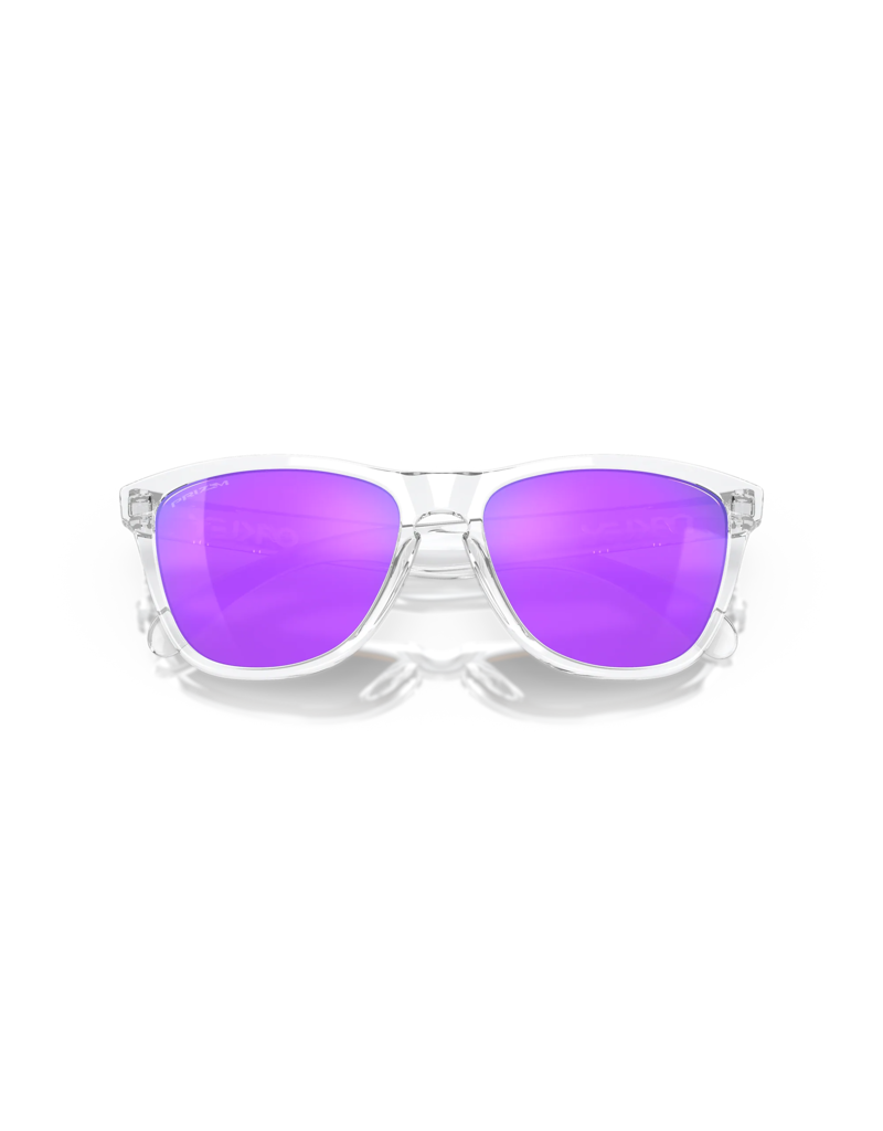 Oakley OO9013 Frogskins Sunglasses - Polished Clear w/ PRIZM Violet Lens