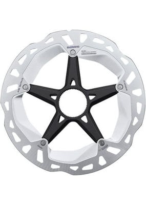 SHIMANO AMERICAN CORP. Shimano Deore XT RT-MT800-M Disc Brake Rotor with External Lockring - 180mm, Center Lock, Silver/Black