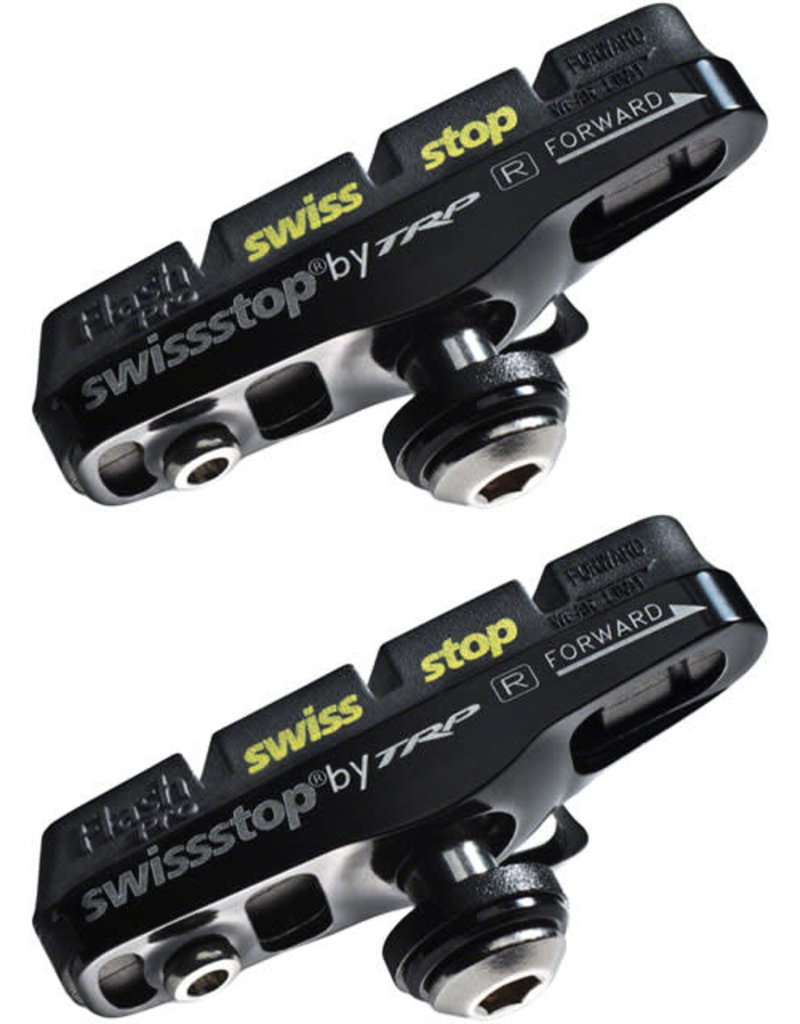 SwissStop Full FlashPro Pair of SRAM/Shimano Rim Brake Shoes and Pads, Black Prince Compound