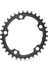 absoluteBLACK absoluteBLACK Silver Series Oval 110 BCD Inner Chainring - 34t, 110 BCD, 5-Bolt, Gray