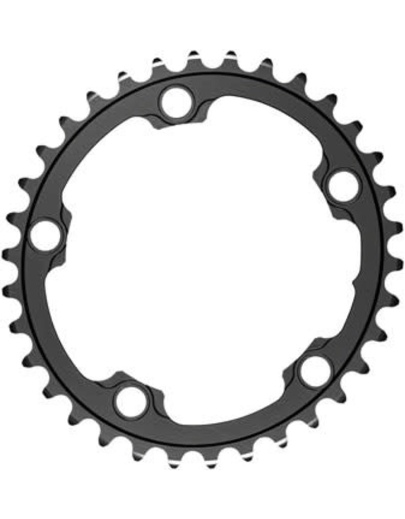 absoluteBLACK absoluteBLACK Silver Series Oval 110 BCD Inner Chainring - 34t, 110 BCD, 5-Bolt, Gray