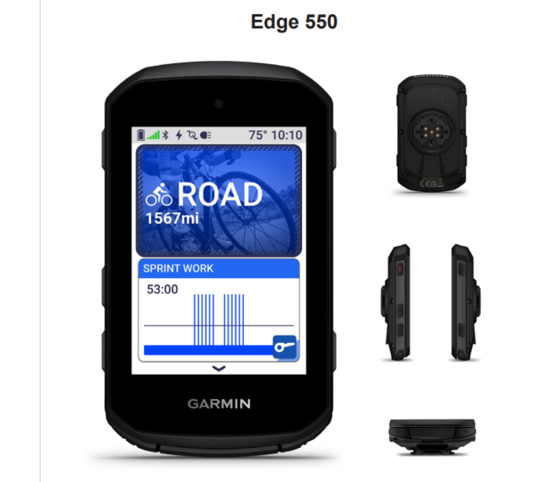 Edge 550 GPS Cycling Computer – Device Only