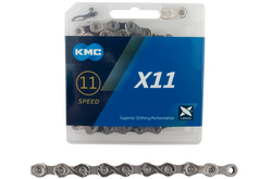 KMC X11 Chain - 11-Speed, 118 Links, Silver/Black