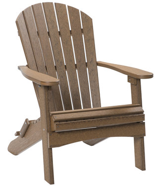 Berlin Gardens Comfo Back Folding Adirondack Chair Natural Finish