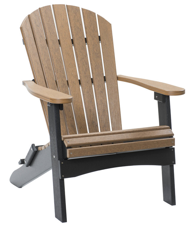 Berlin Gardens Comfo Back Folding Adirondack Chair - Natural Finish