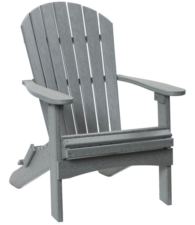Berlin Gardens Comfo Back Folding Adirondack Chair - Natural Finish