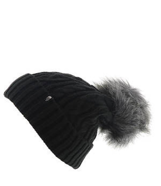 north face oh mega fur pom beanie