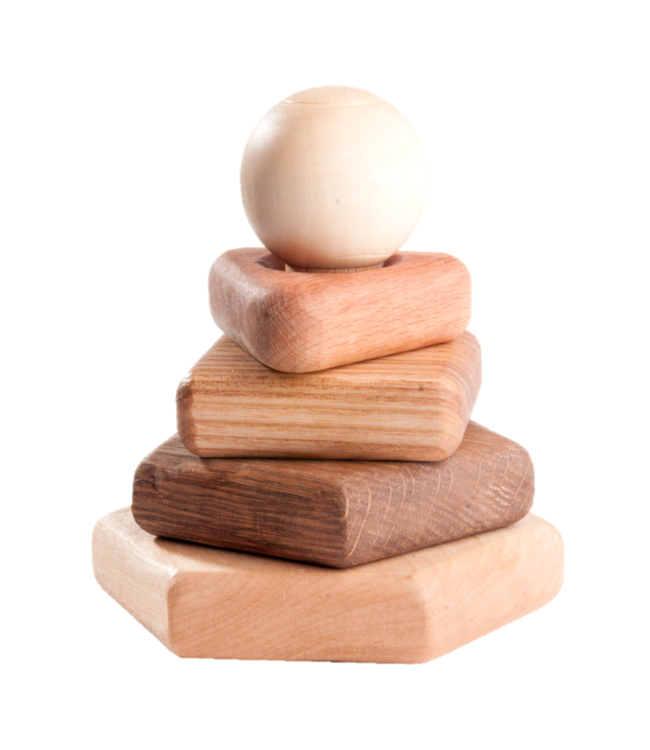 POPPY BABY CO WOODEN STACKING TOY- SET OF 5