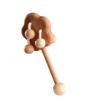 POPPY BABY CO ORGANIC WOODEN RATTLE TOY