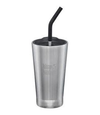 Klean Kanteen Vacuum Insulated Tumbler (with Straw Lid) 16oz Brushed Stainless