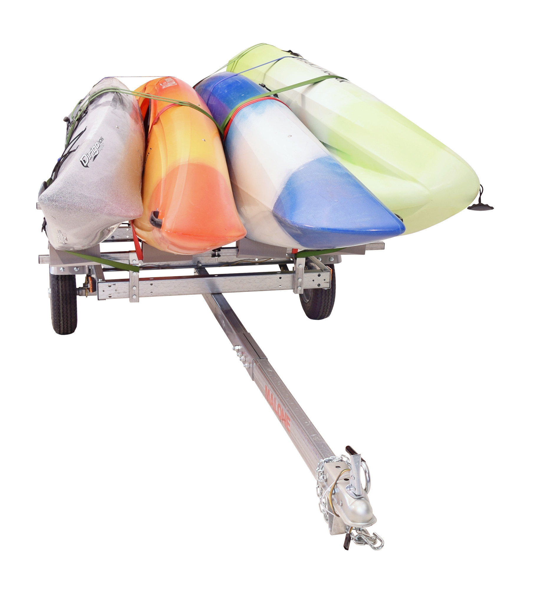 EcoLight 4 Kayak Trailer Package w/ 1 Stacker & 4 sets foam blocks