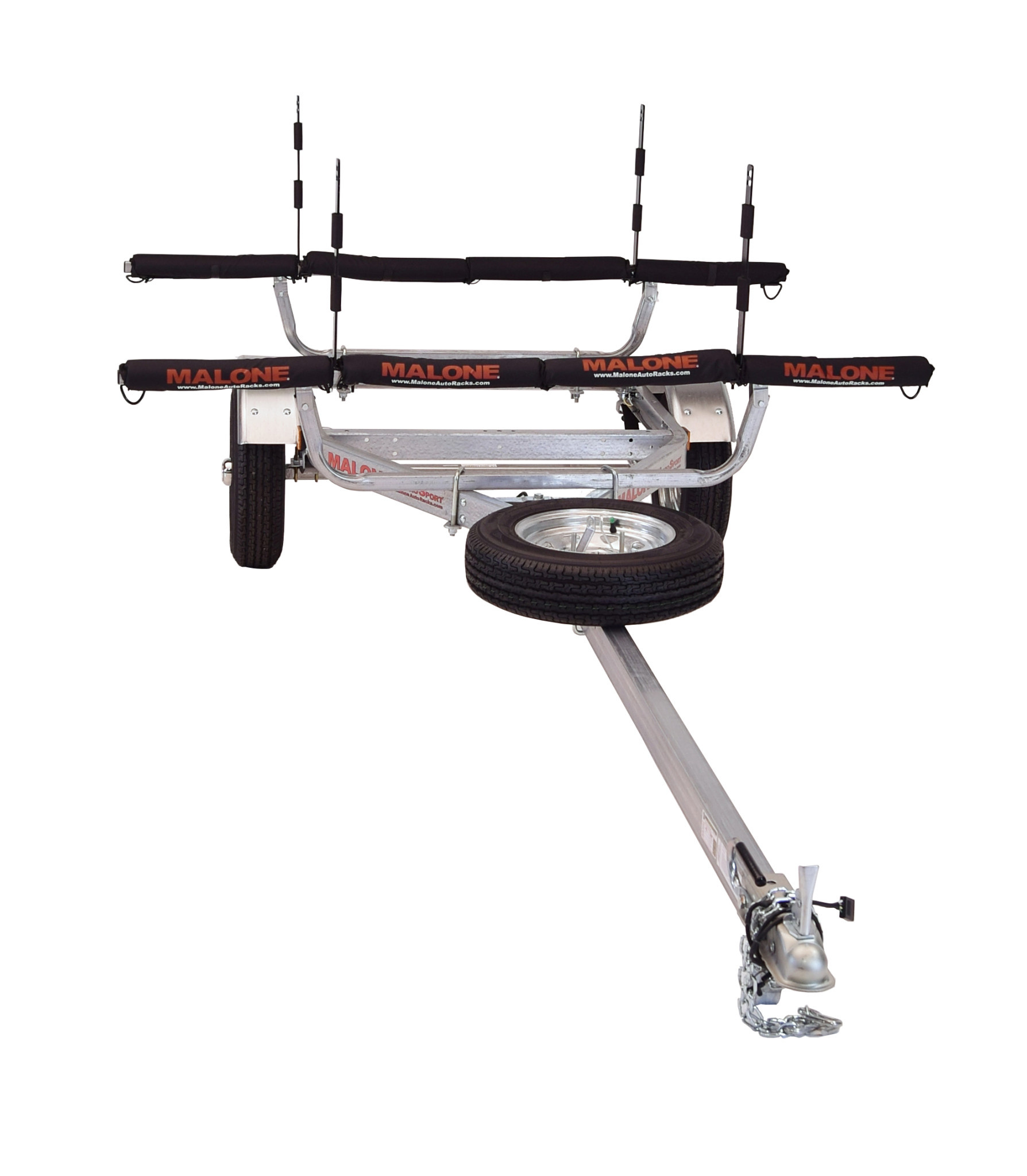 MicroSport 4 Kayak Trailer Package w/ 2 Sets Stackers, 4 Sets Rack Pads