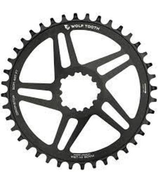 Wolf Tooth Wolf Tooth Direct Mount Chainring - 40t, SRAM Direct Mount, For SRAM 3-Bolt, 6mm Offset, Drop-Stop, Flattop Compatible, Black
