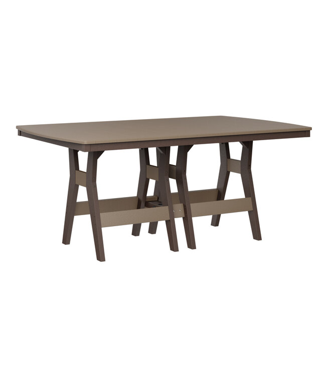 Berlin Gardens HARBOR 44X96 RT TABLE DINING-WEATHERWOOD ON CHOCOLATE BROWN