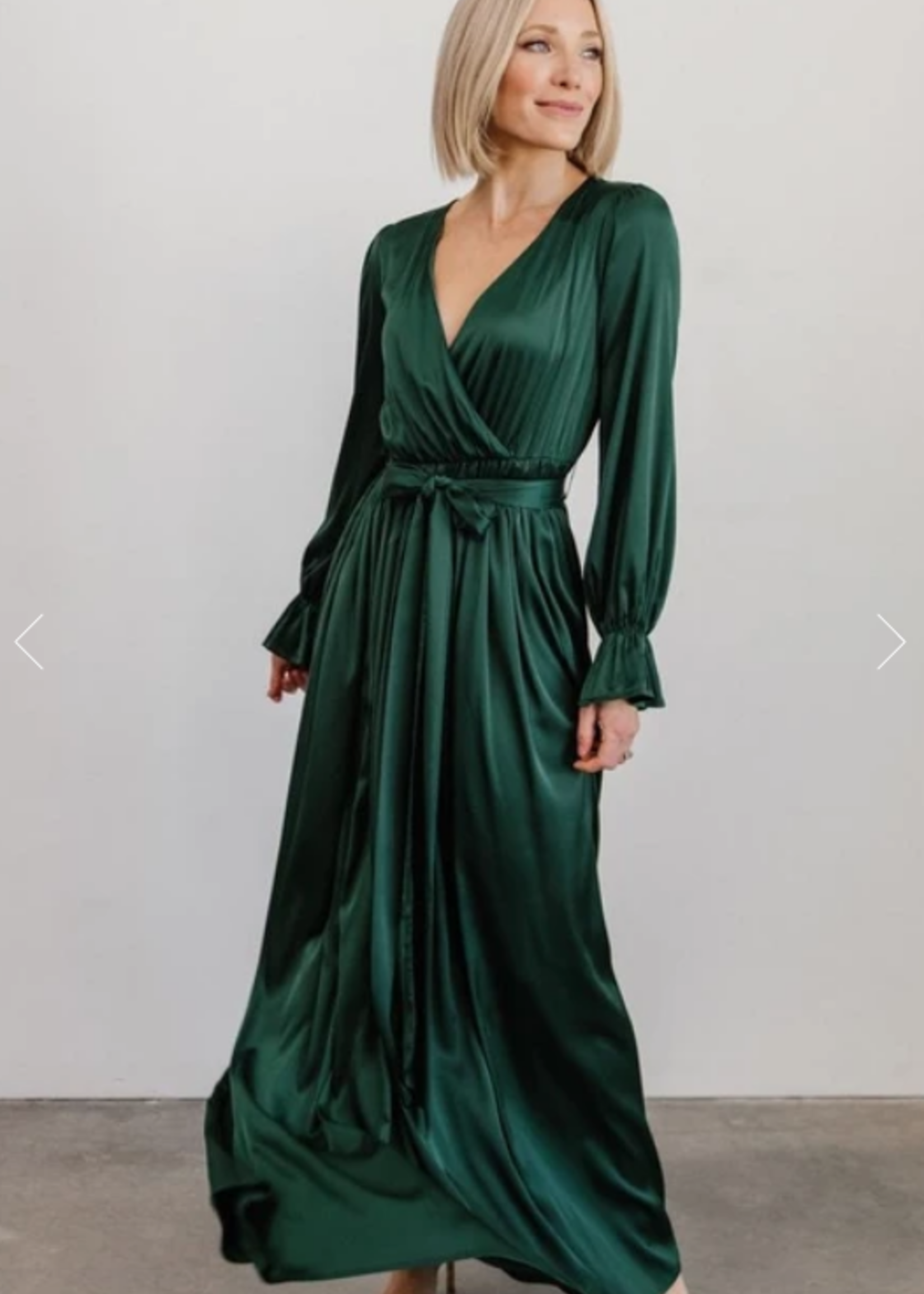 Dark Green Satin Formal Dress
