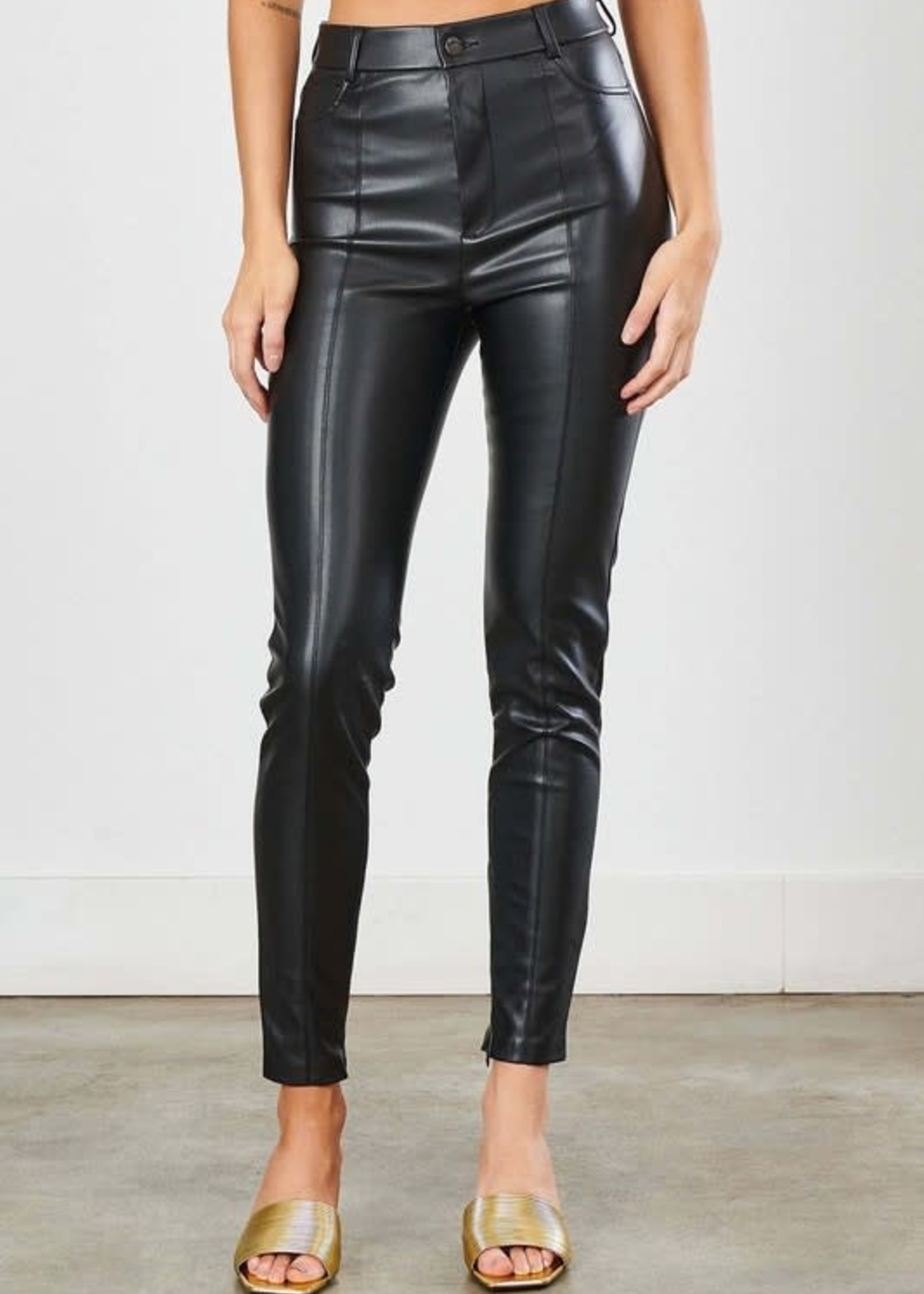 Skinny Black Leather Pants