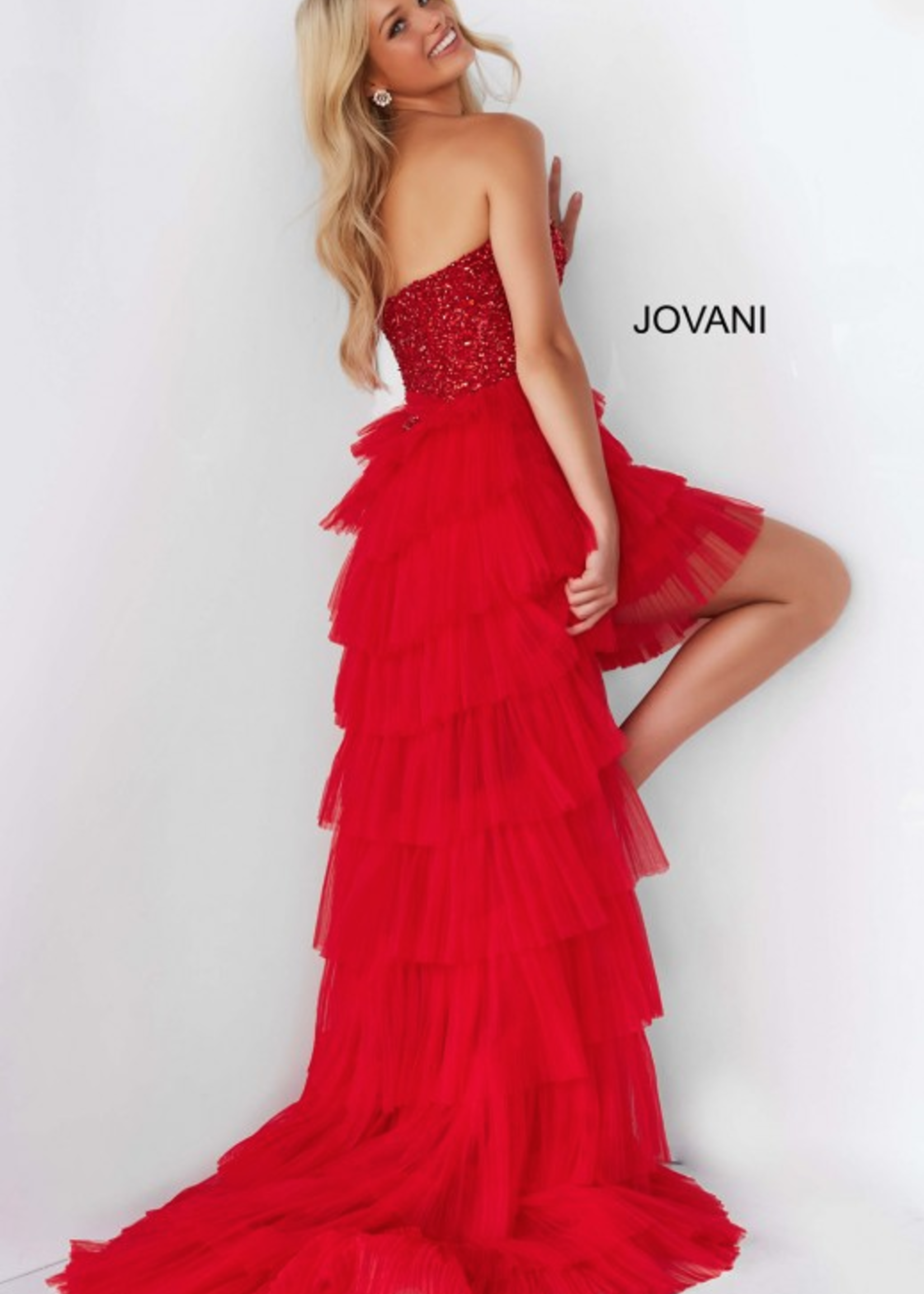Jovani More to Love Red Formal Dress