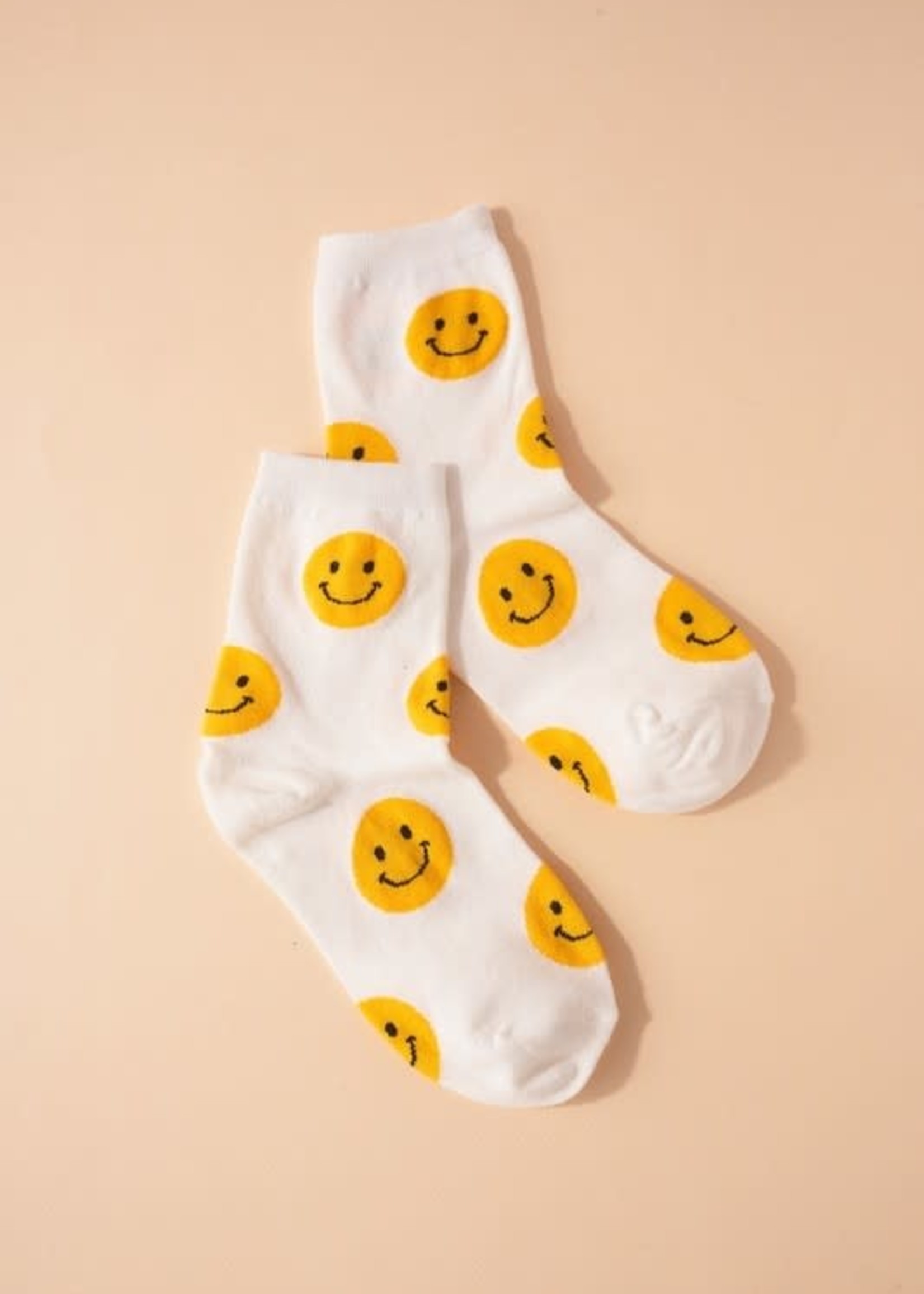 White Smile Socks