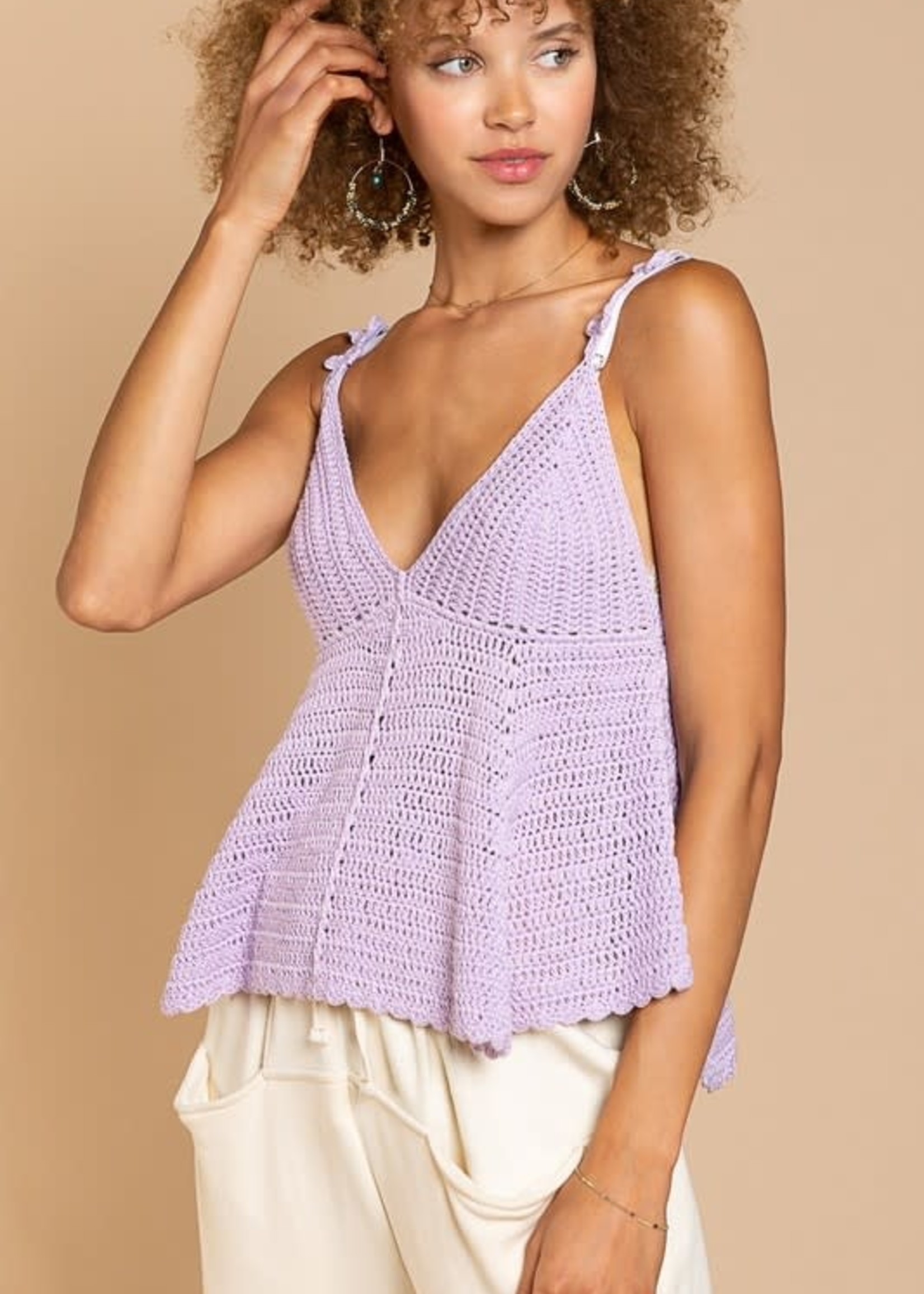 Lavender Crochet Top