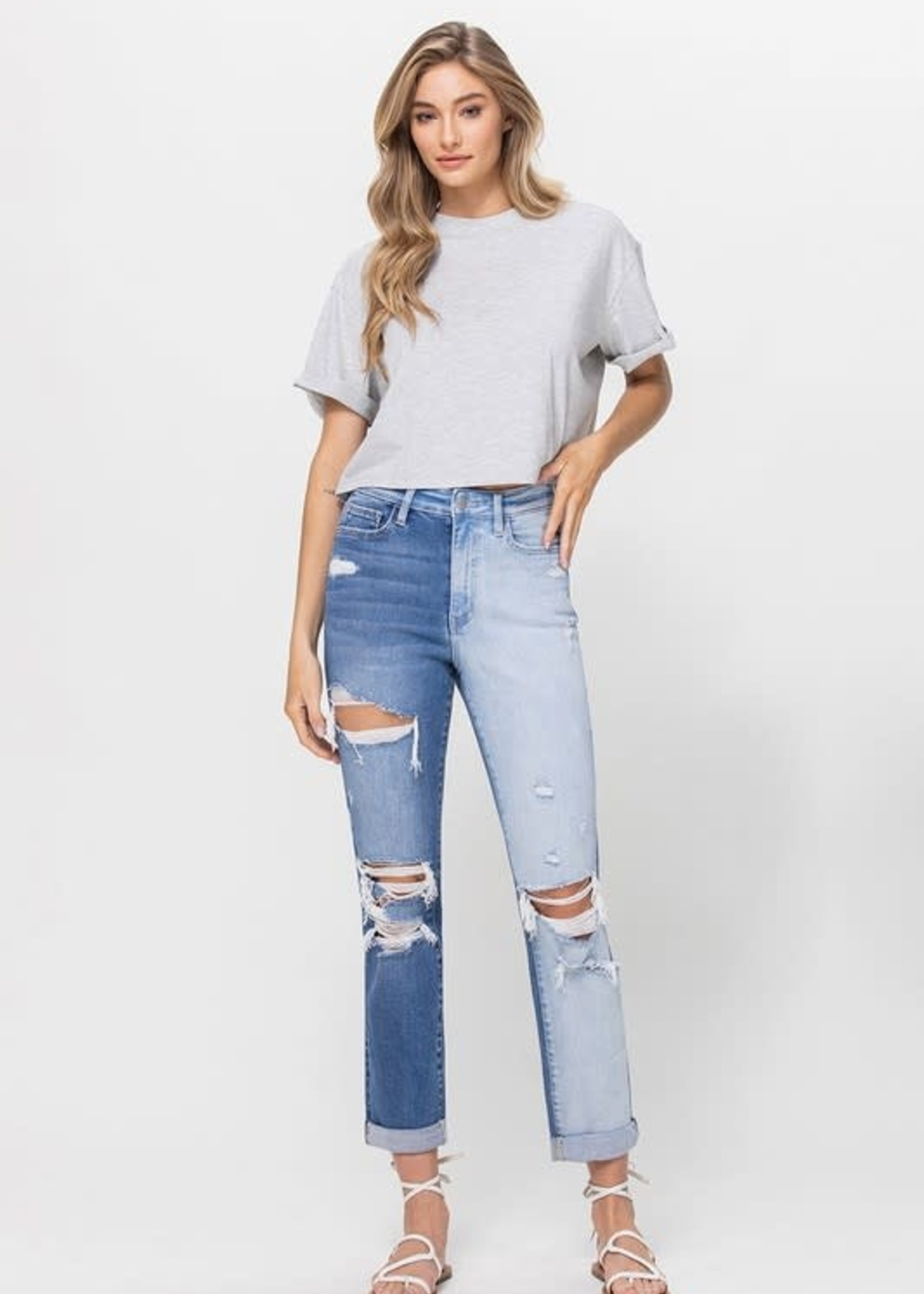 Take Note High Waisted Mom Jeans