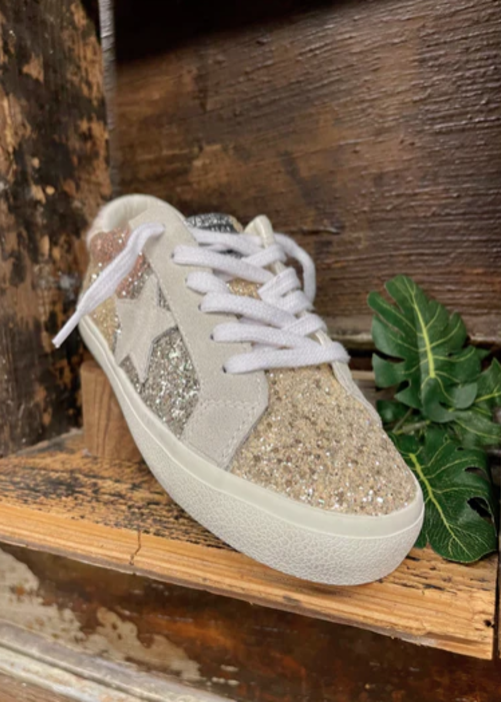 Wat dan ook Mortal vod Vintage Havana Evie Glitter Sneaker - Cousin Couture