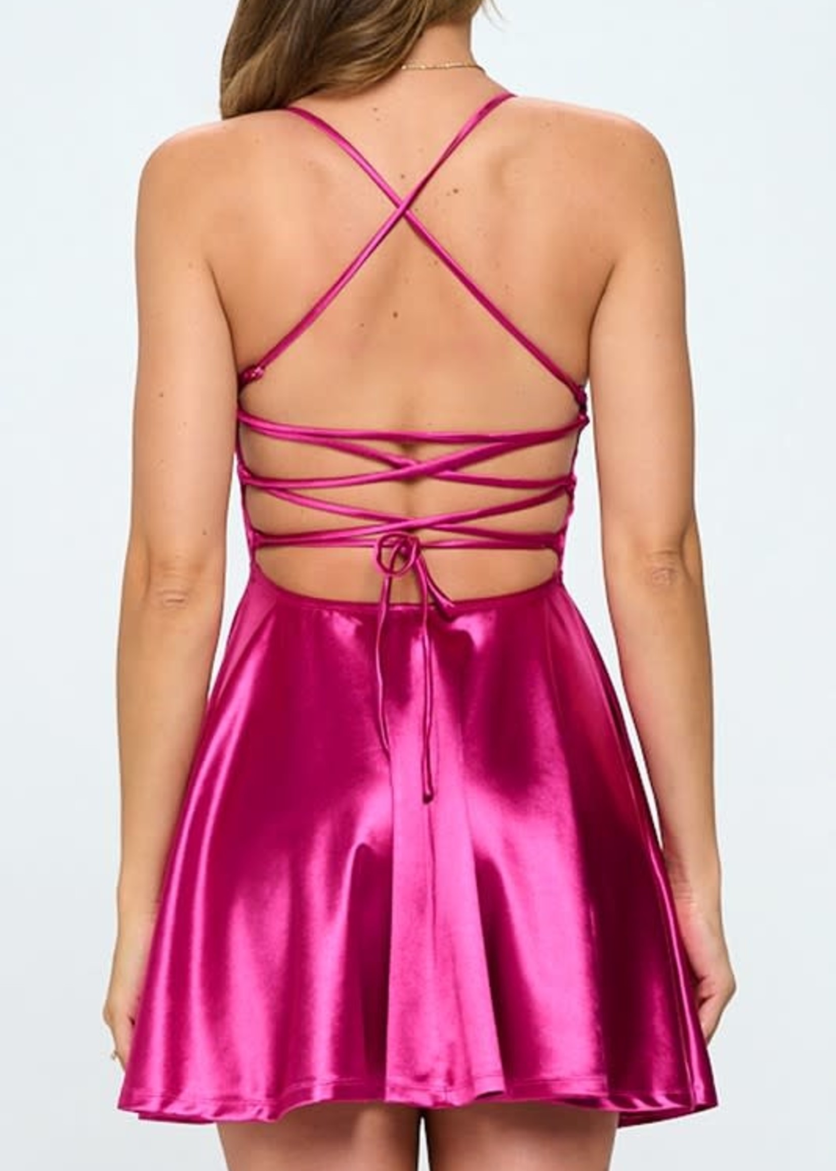 Satin Party Dress (5 Colors)