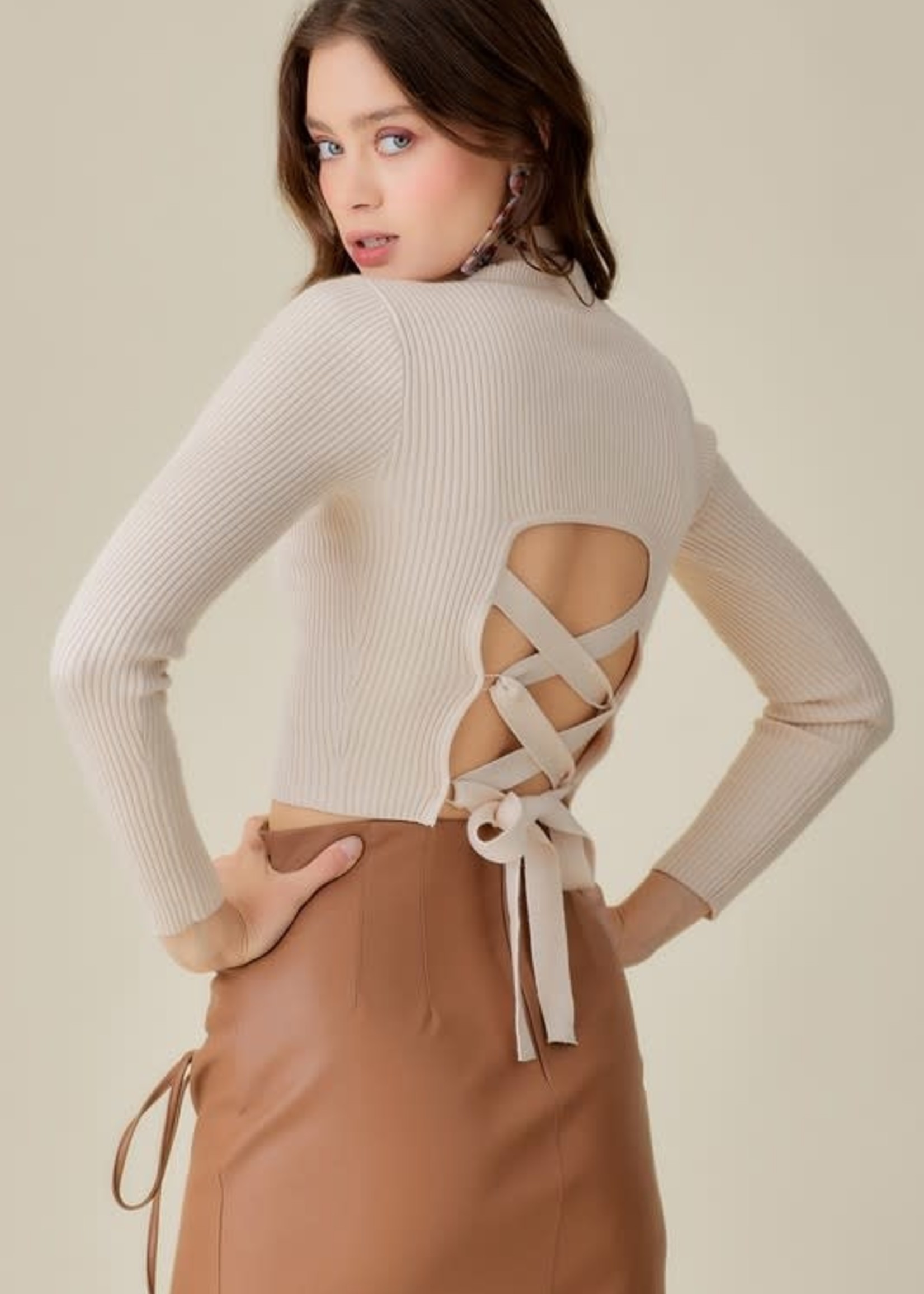 Strappy Back Sweater (2 Colors)