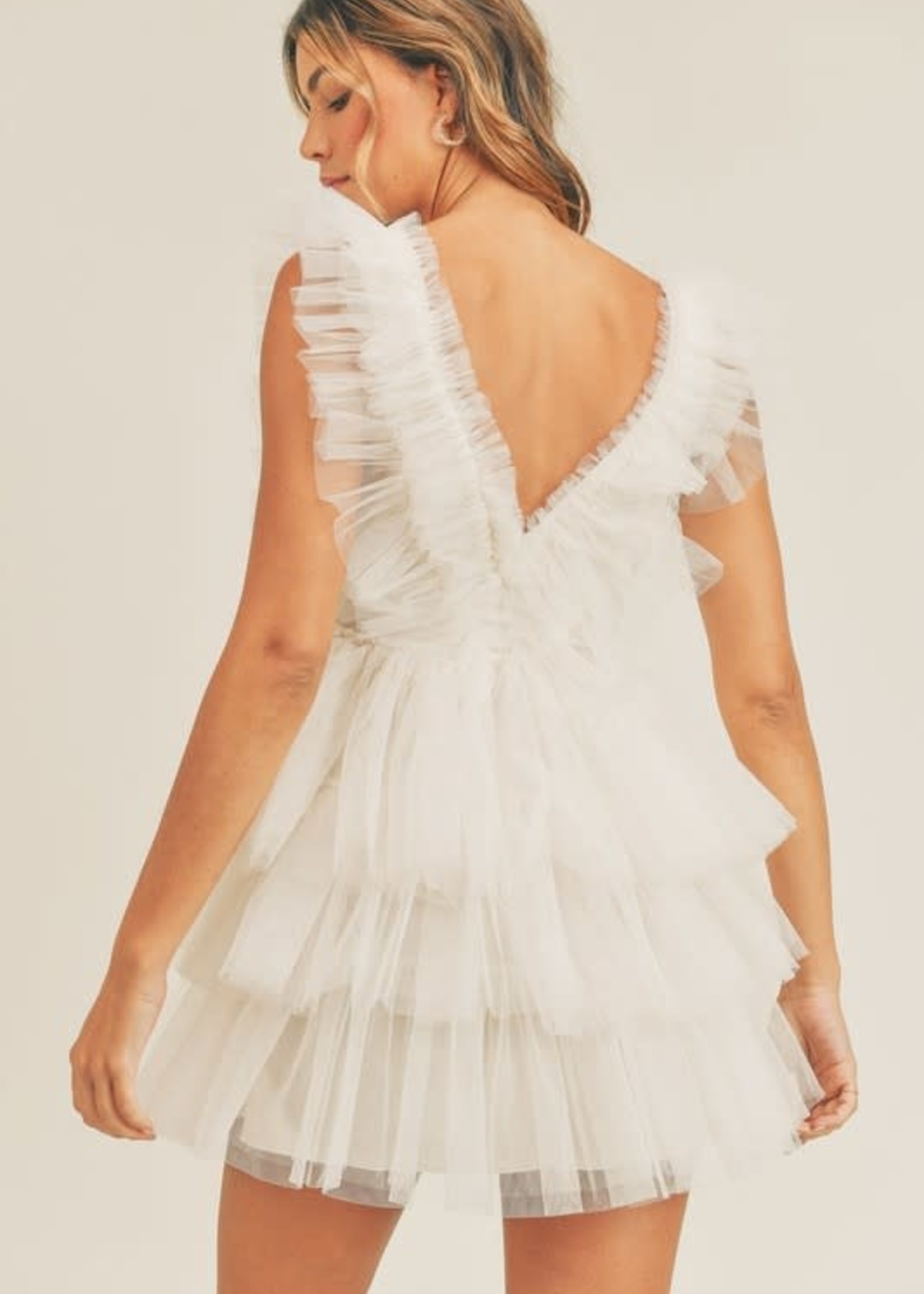 Frill Of The Moment Ivory Dress