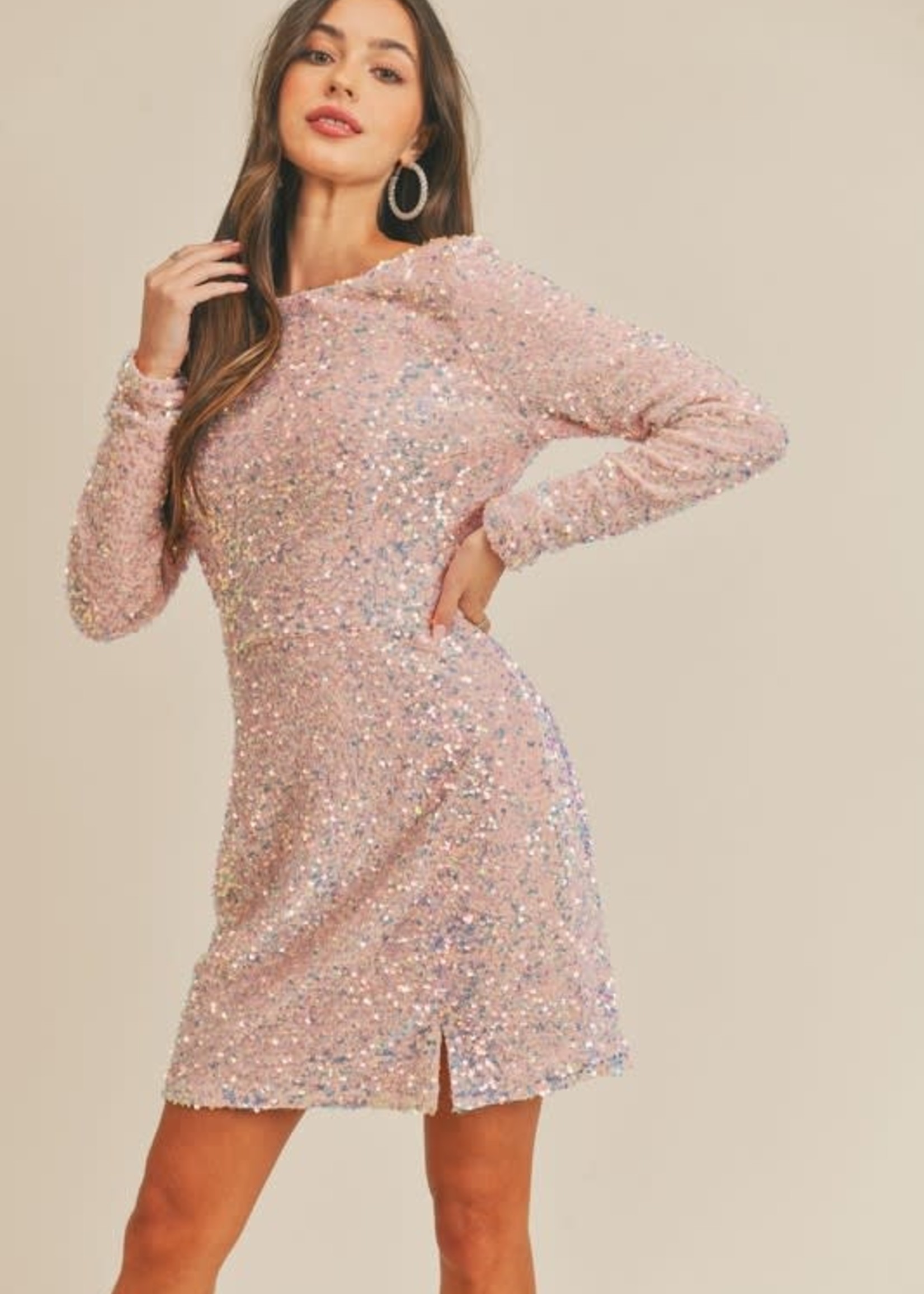 Shine Girl Pink Sequin Dress