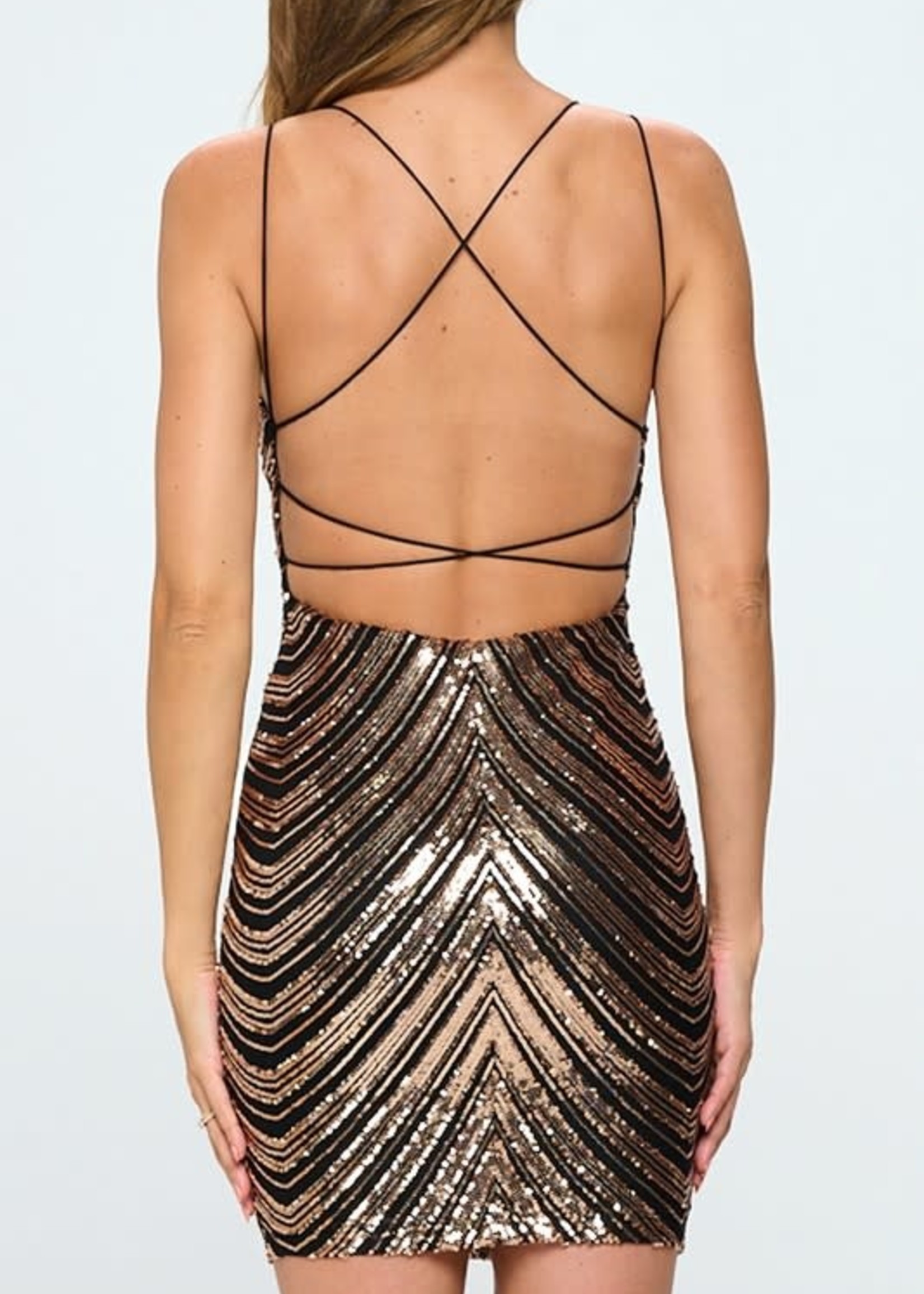 Black and Gold Party Dress