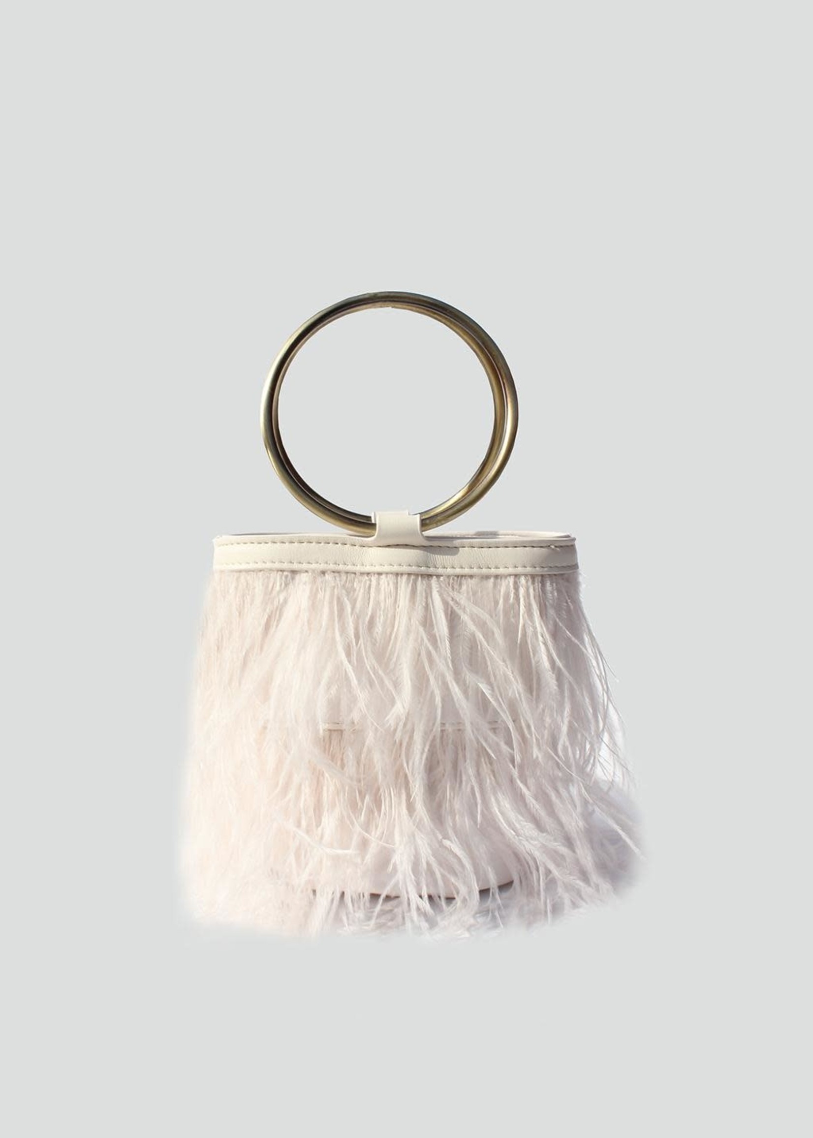 Ostrich Feather Bucket Bag | Fuchsia | Mini | Made to Order