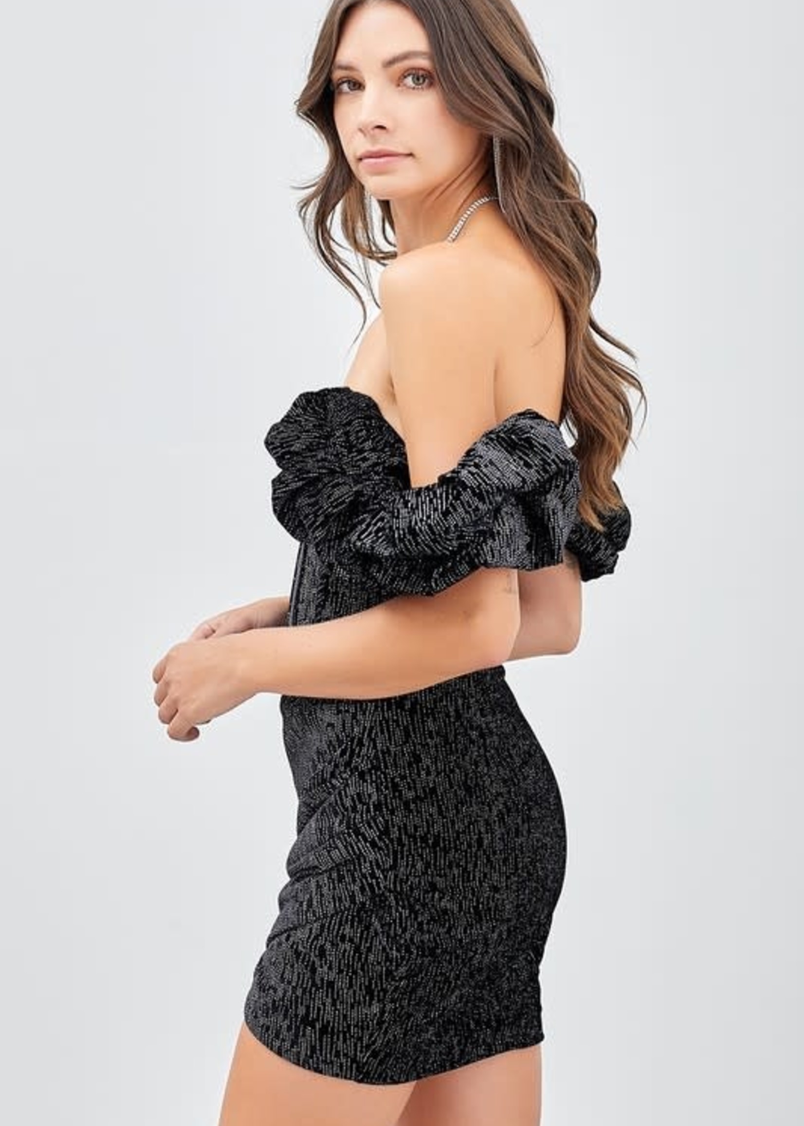 Ruffle On Party Dress (2 Colors)