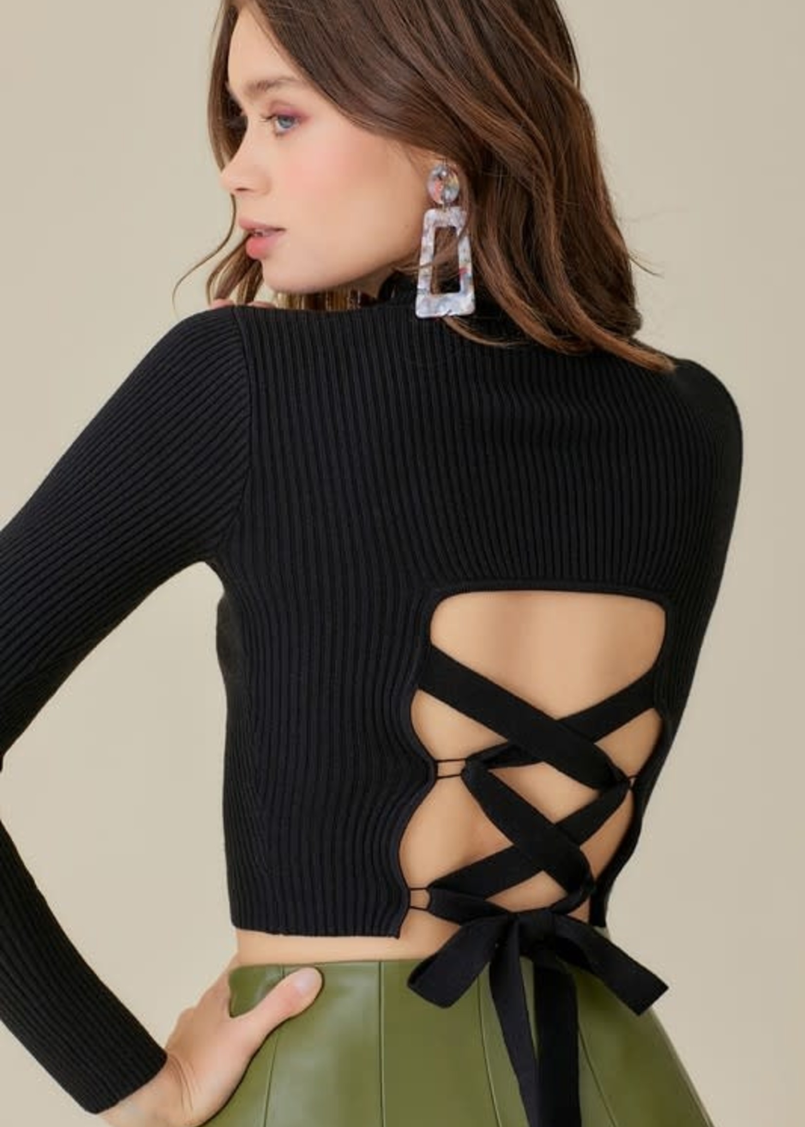 Strappy Back Sweater (2 Colors)