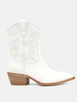 This Way White Western Boot