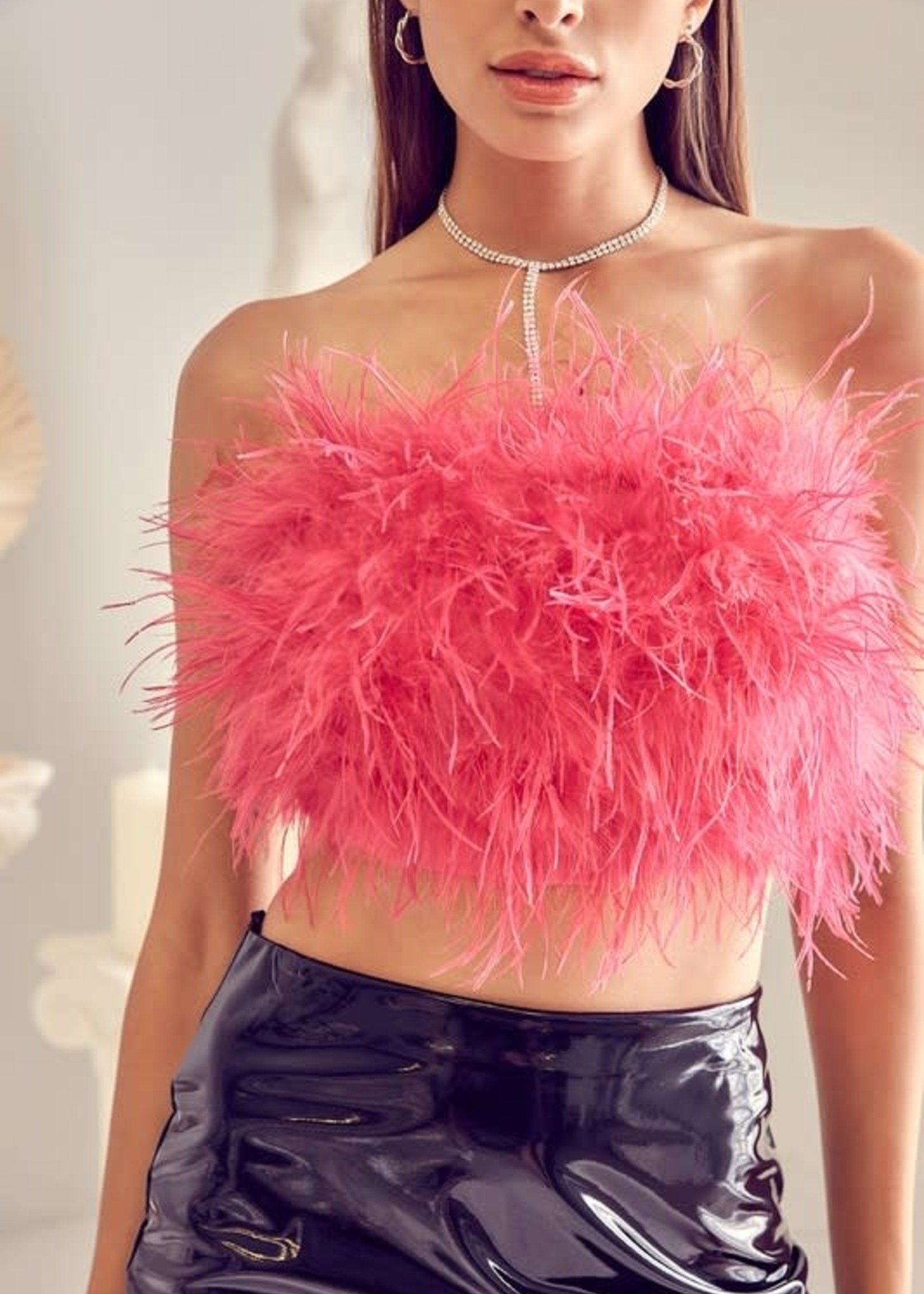 Fun Feathers Top (3 Colors)