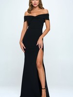 Simple Elegance Black Formal Dress