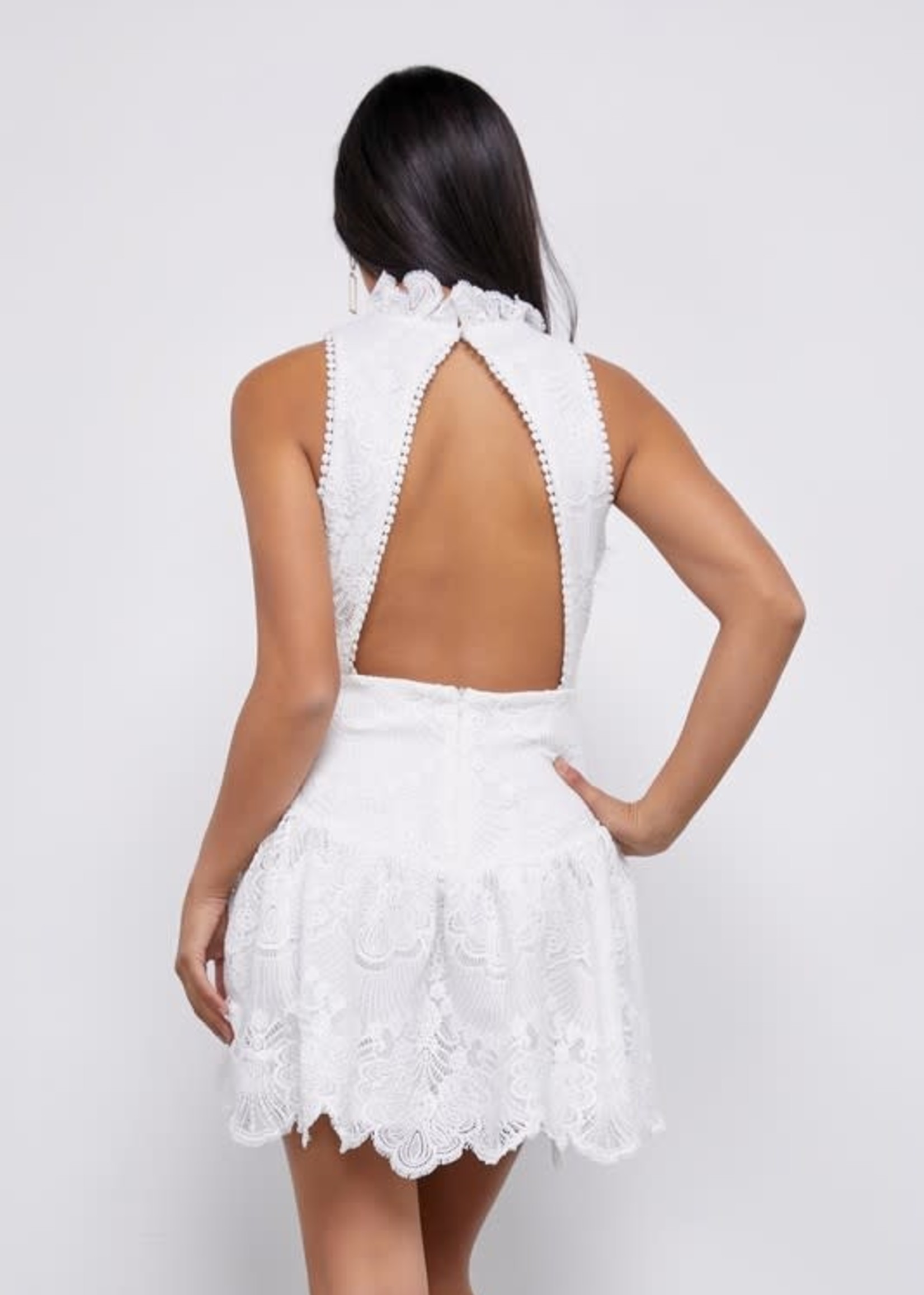 Lace Dress Up White Dress
