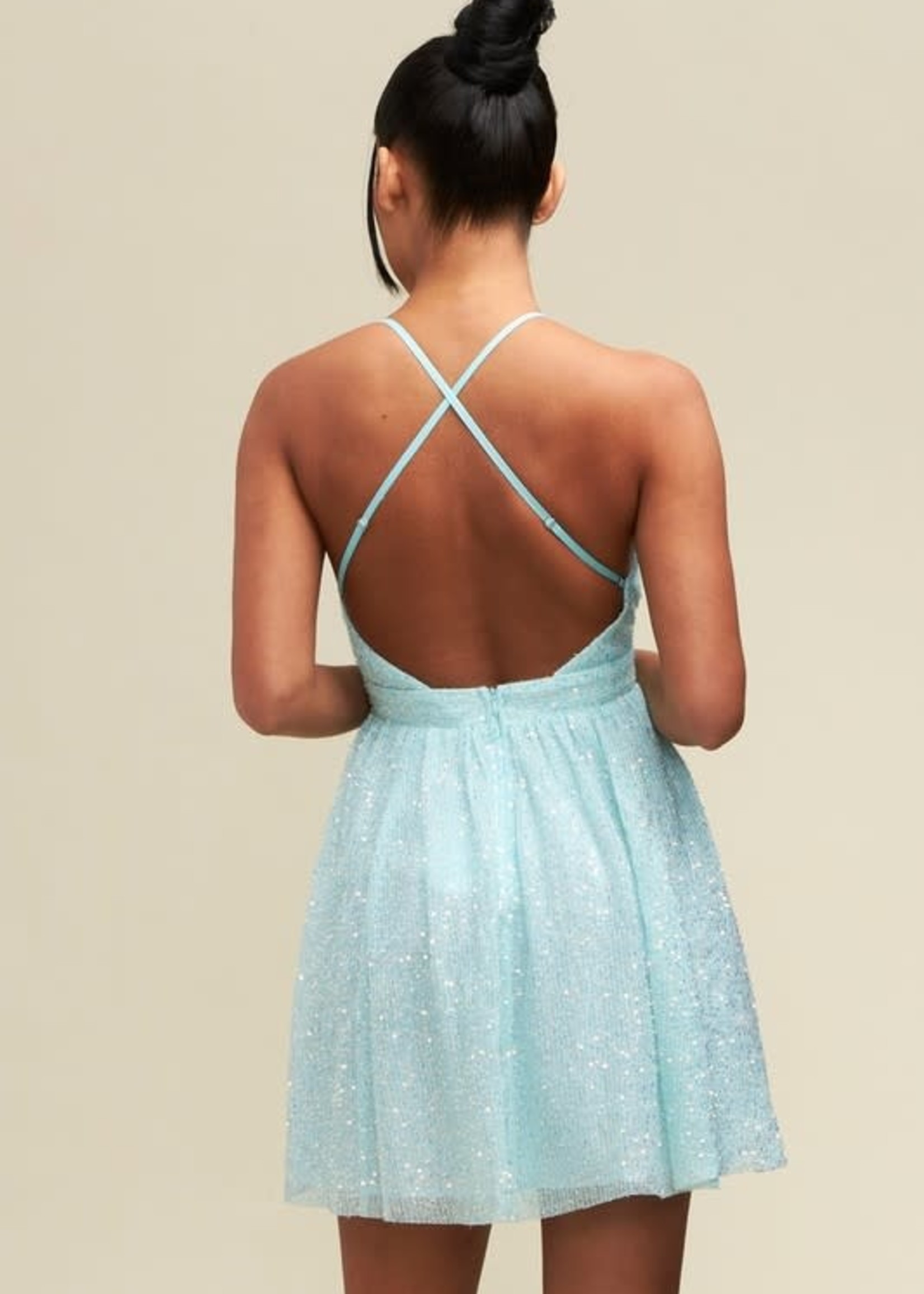 Gleam and Dream Blue Party Dress