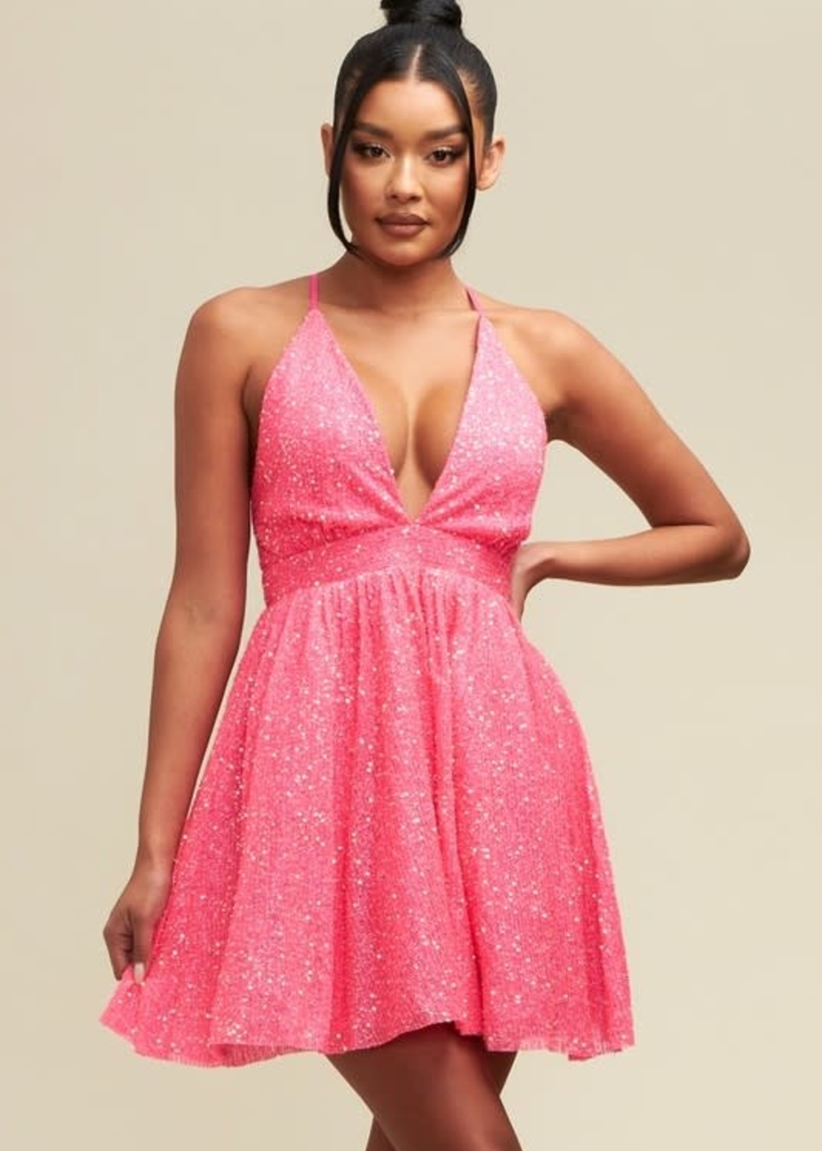 Gleam and Dream Pink Party Dress