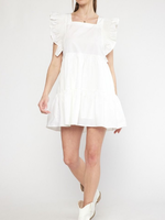 White Party Ruffle Dress