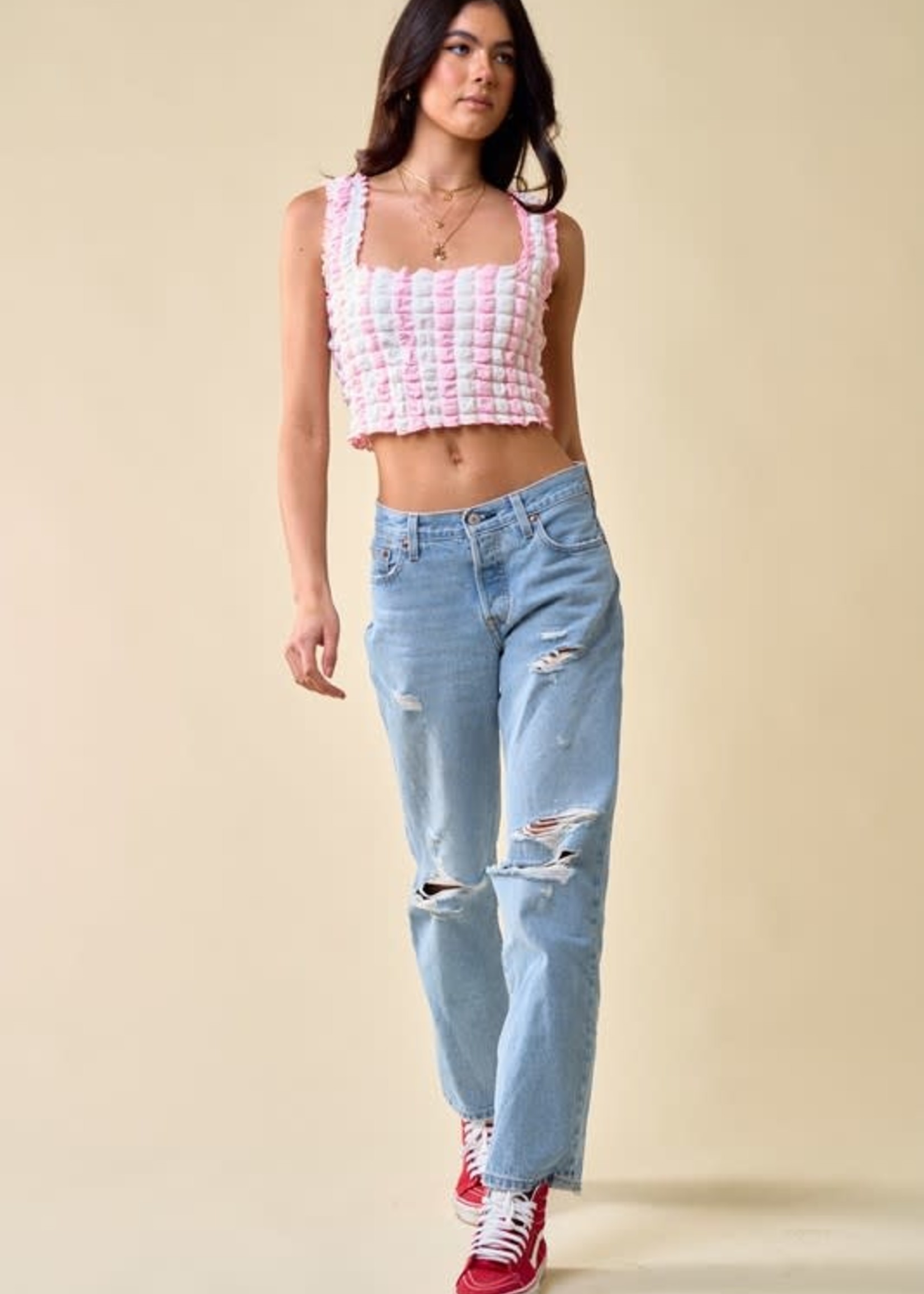 Pink Popcorn Top