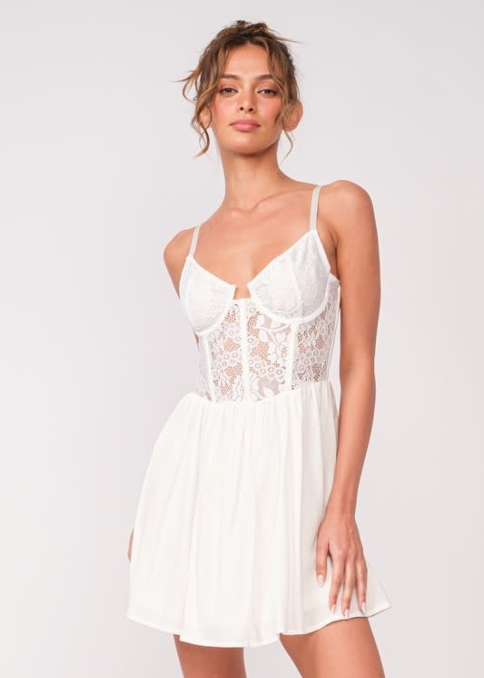Lace and Pretty White Corset Dress