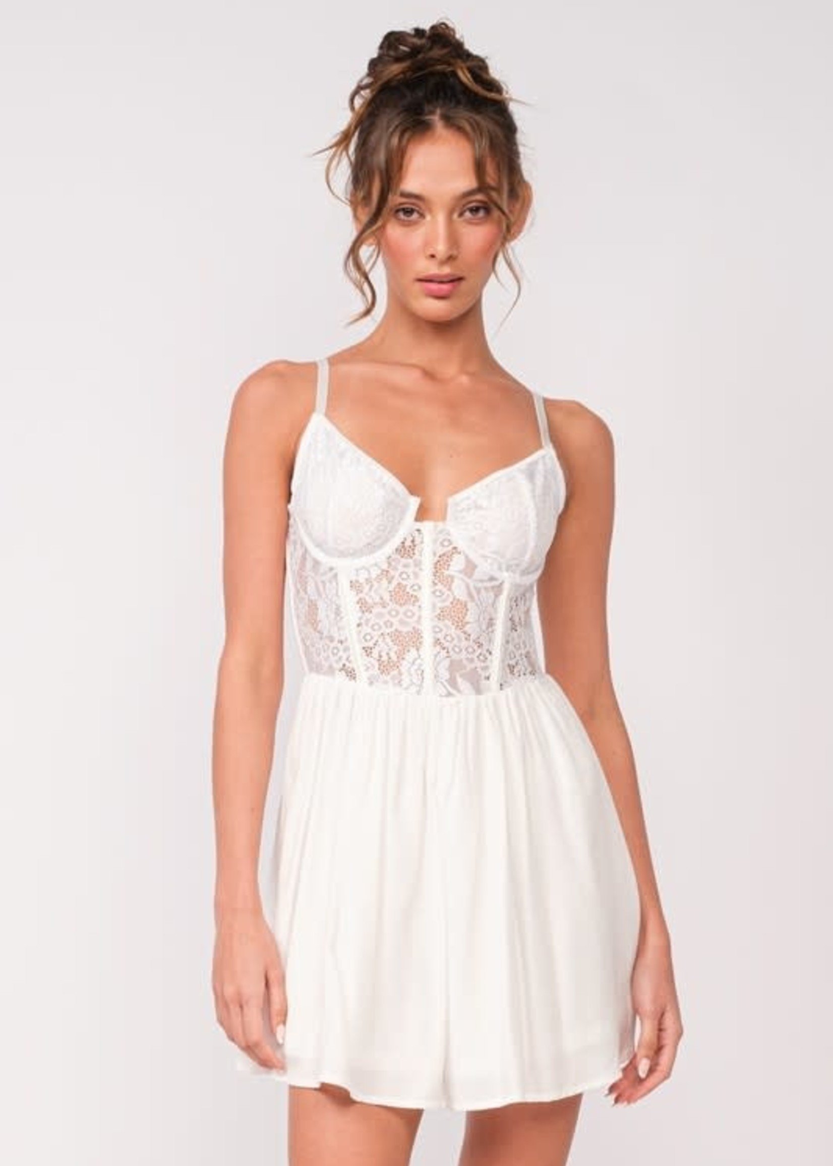 Lace and Pretty White Corset Dress