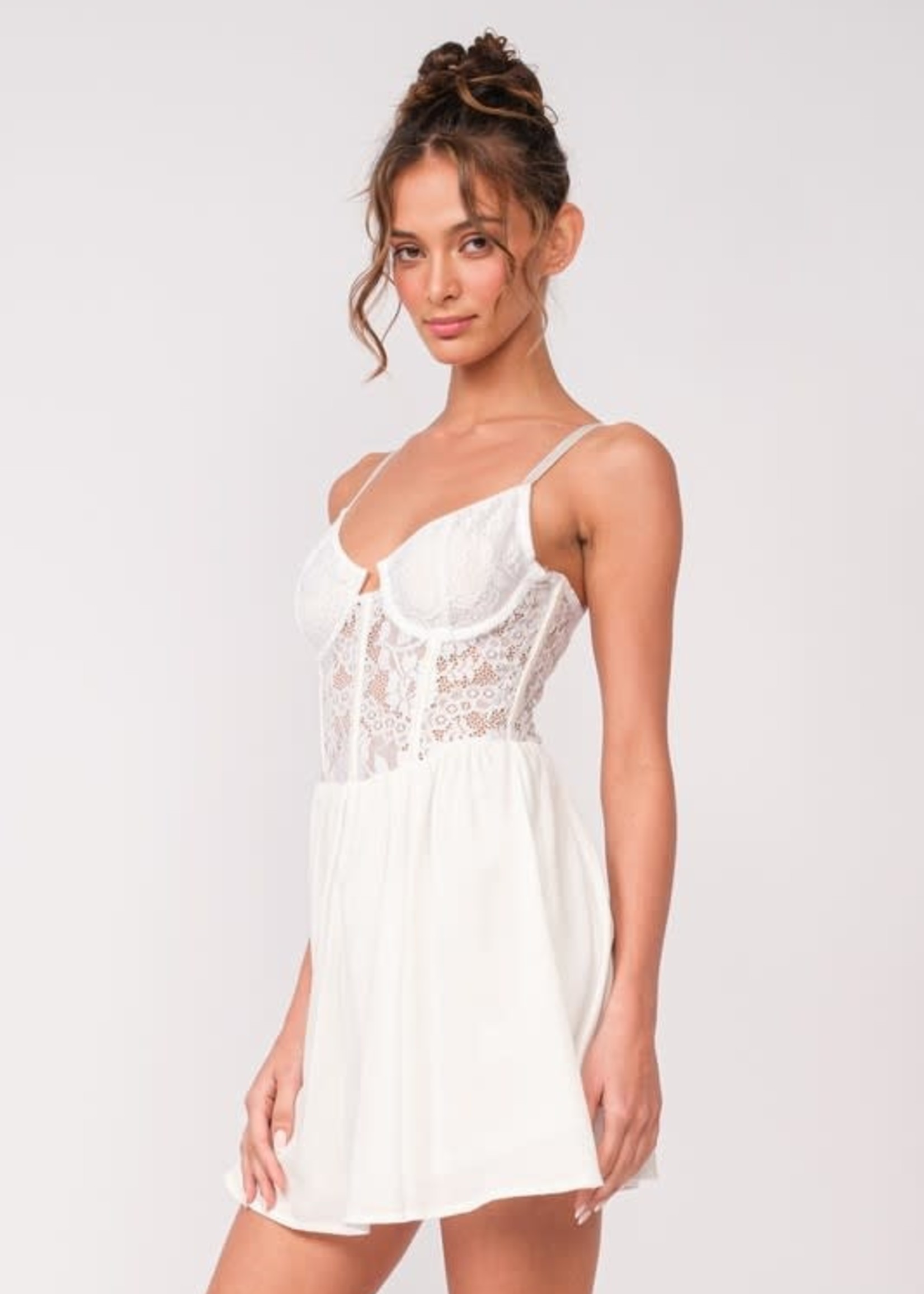 Lace and Pretty White Corset Dress