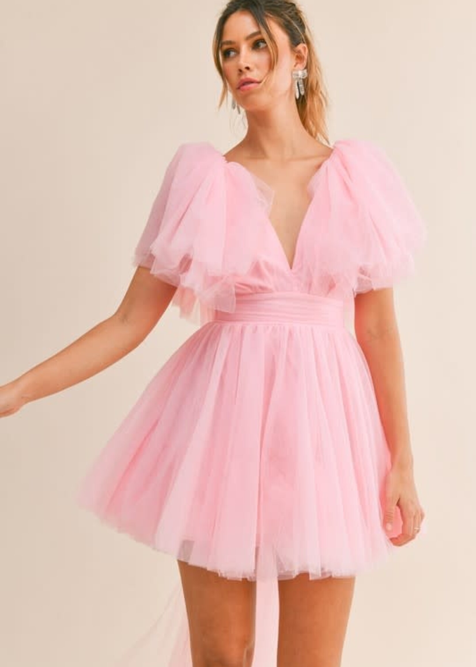 Tulle Around Pink Party Dress