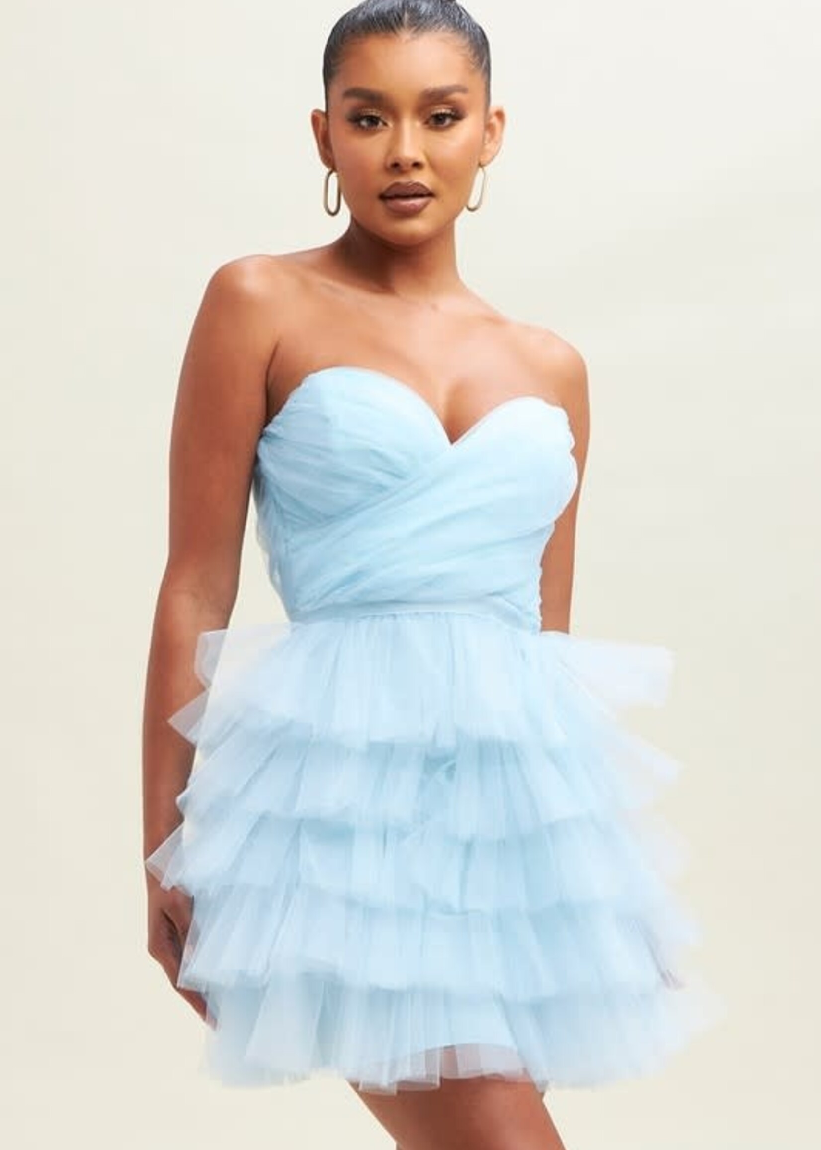 Party Perfect Blue Tulle Dress