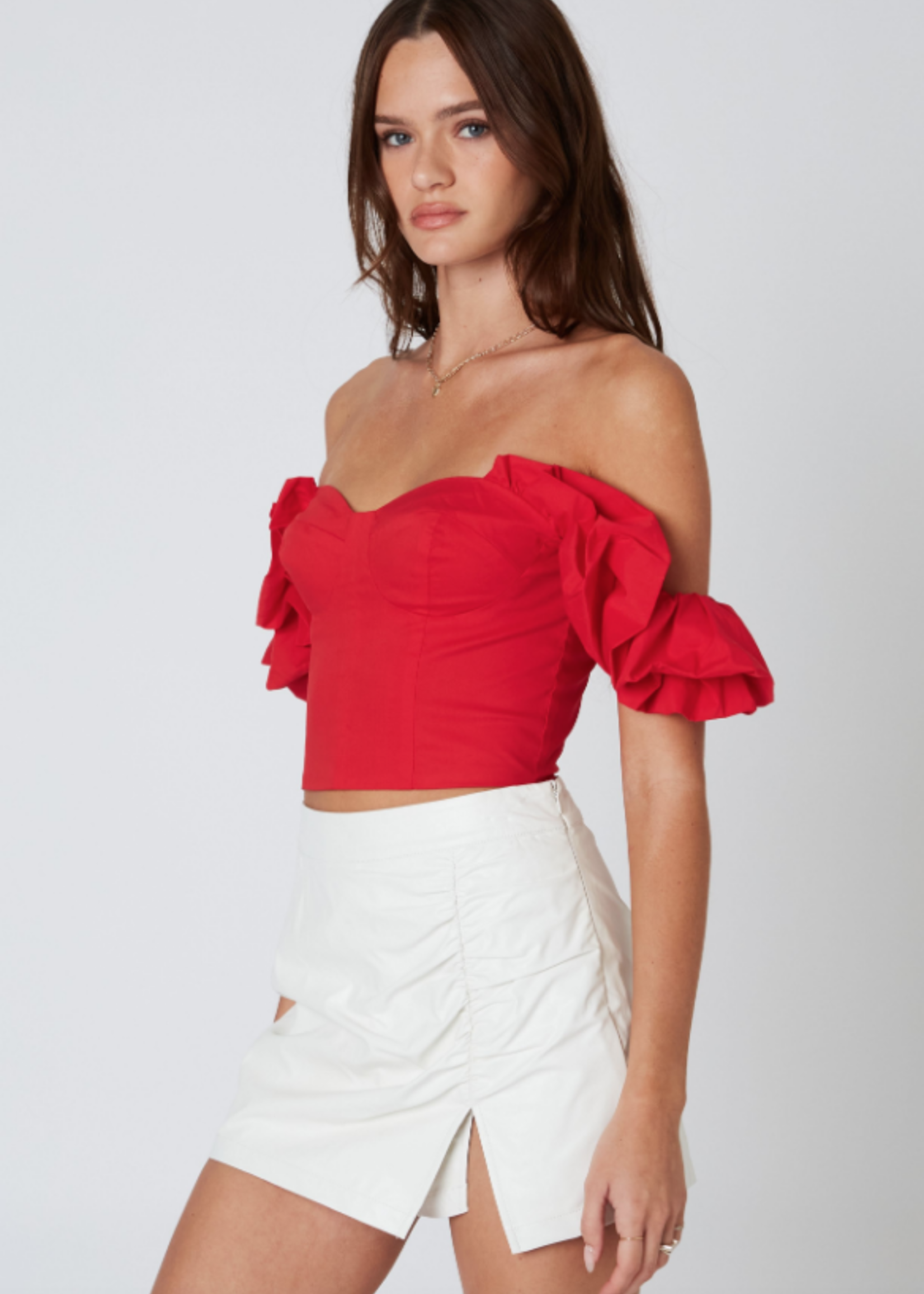 Red Off Shoulder Top