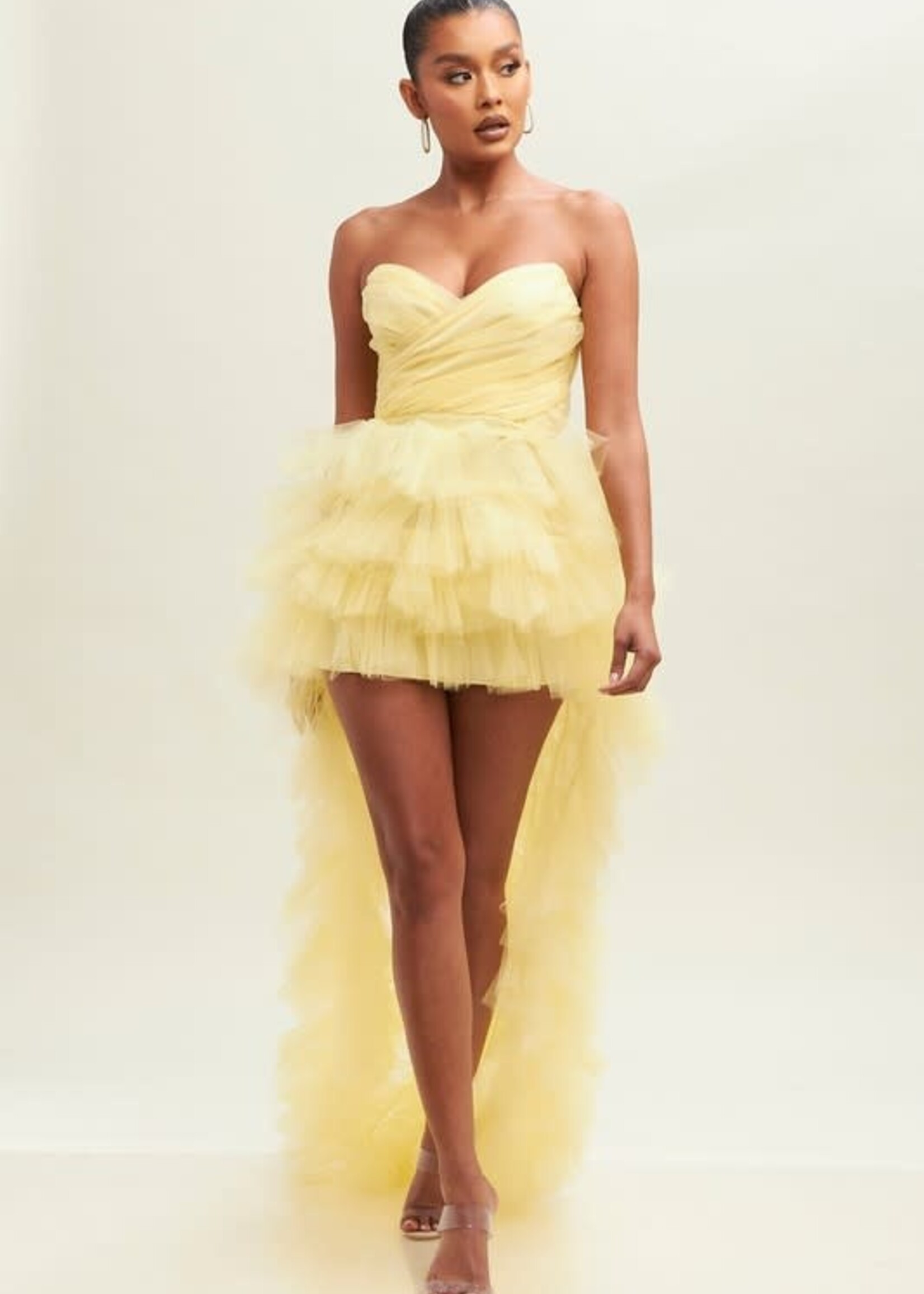 Magical Moment Yellow Tulle Dress