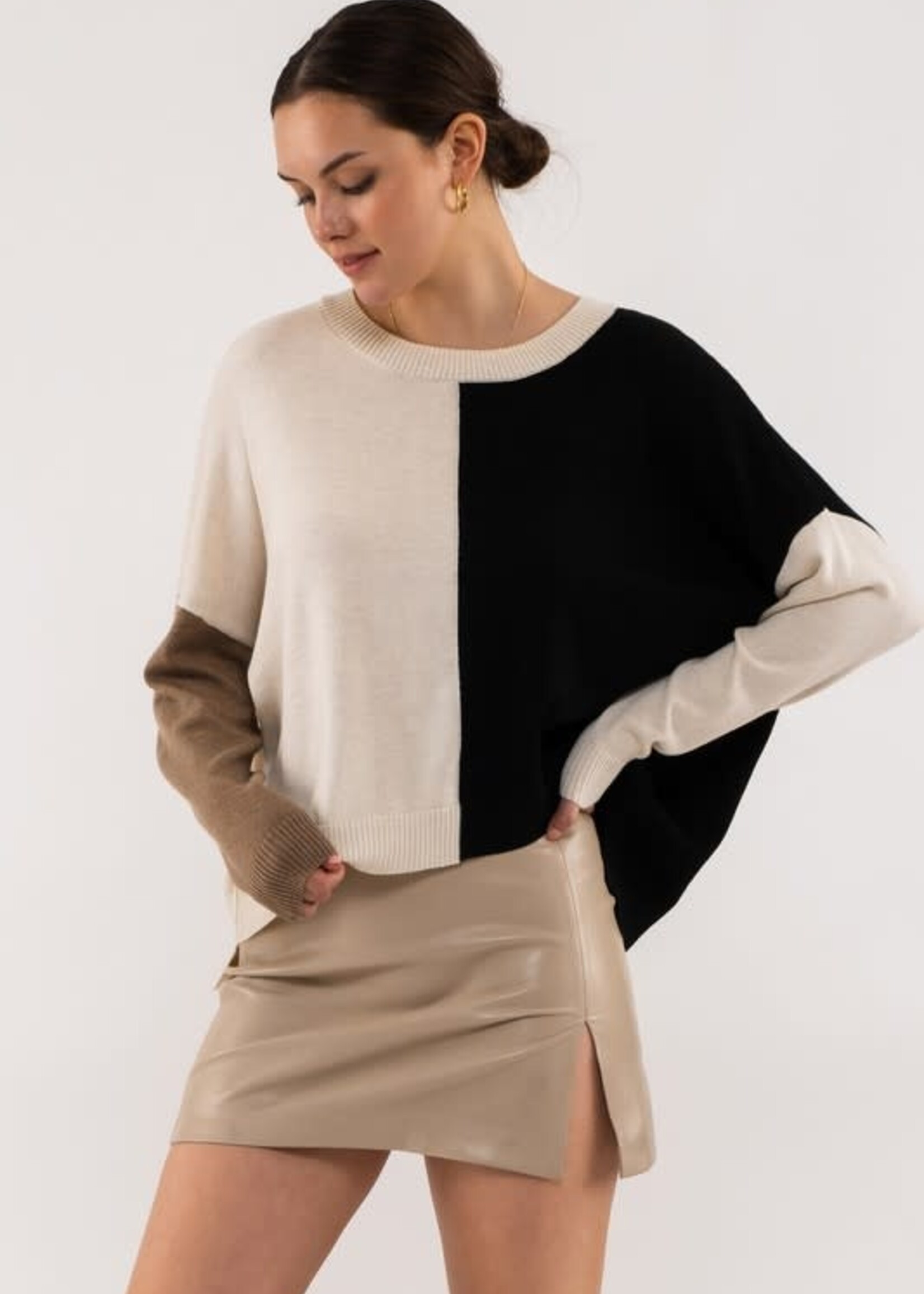 Fall Color Block Sweater