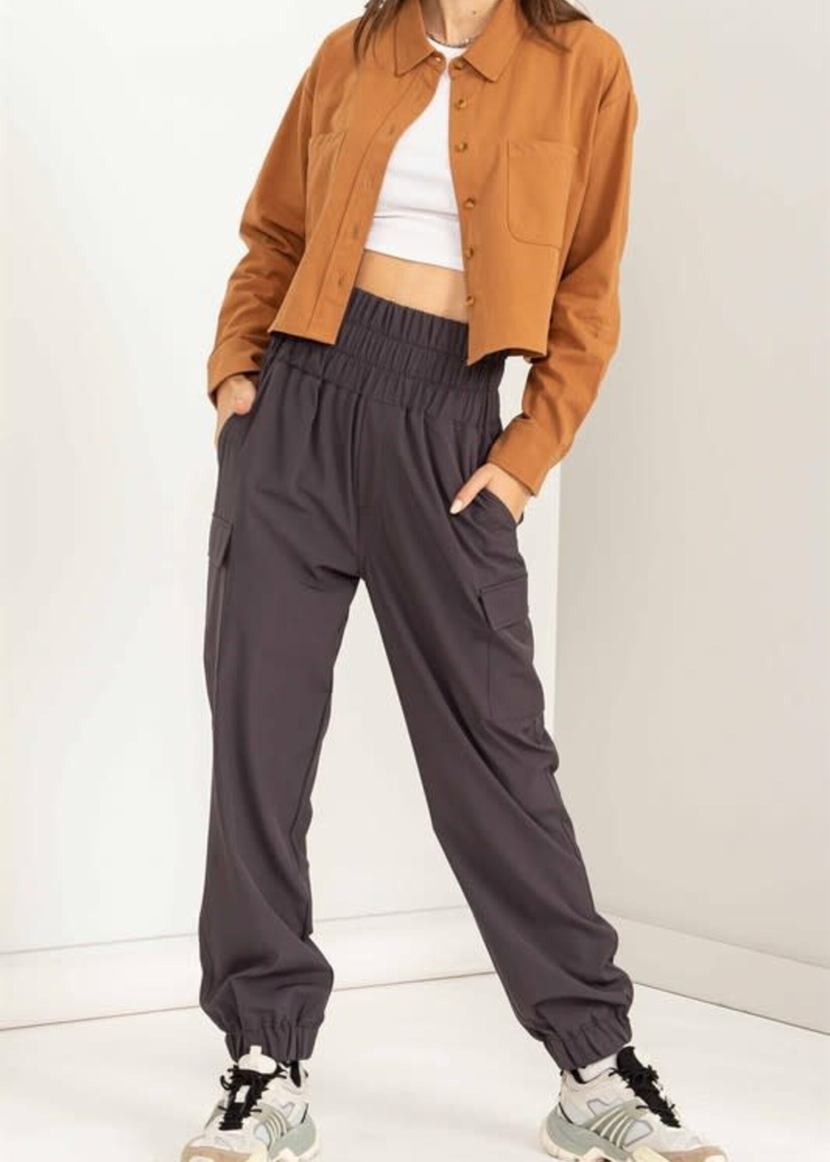 High Waist Cargo Joggers (3 Colors)